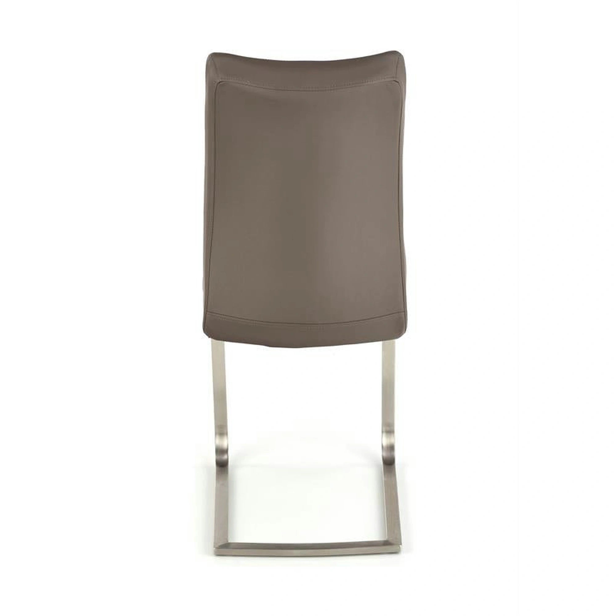 Scaun OPAL, gri/crom, piele ecologica/metal, 44x45x101 cm