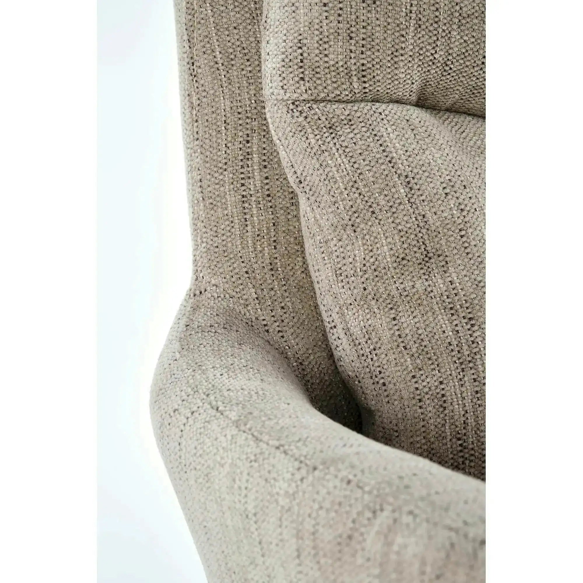 Scaun pentru living K495, bej/negru, stofa clasica/metal, 60x65x87 cm