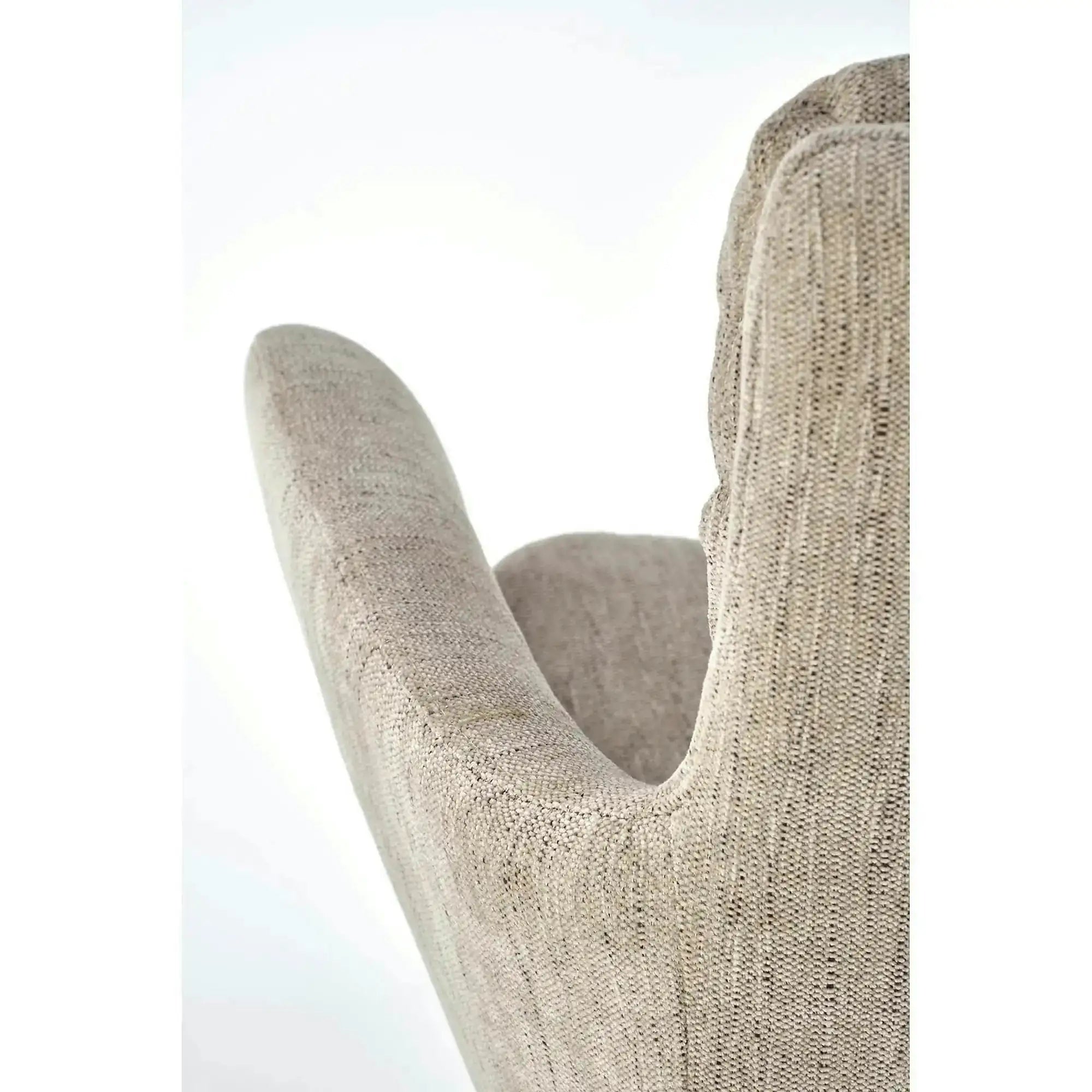 Scaun pentru living K495, bej/negru, stofa clasica/metal, 60x65x87 cm
