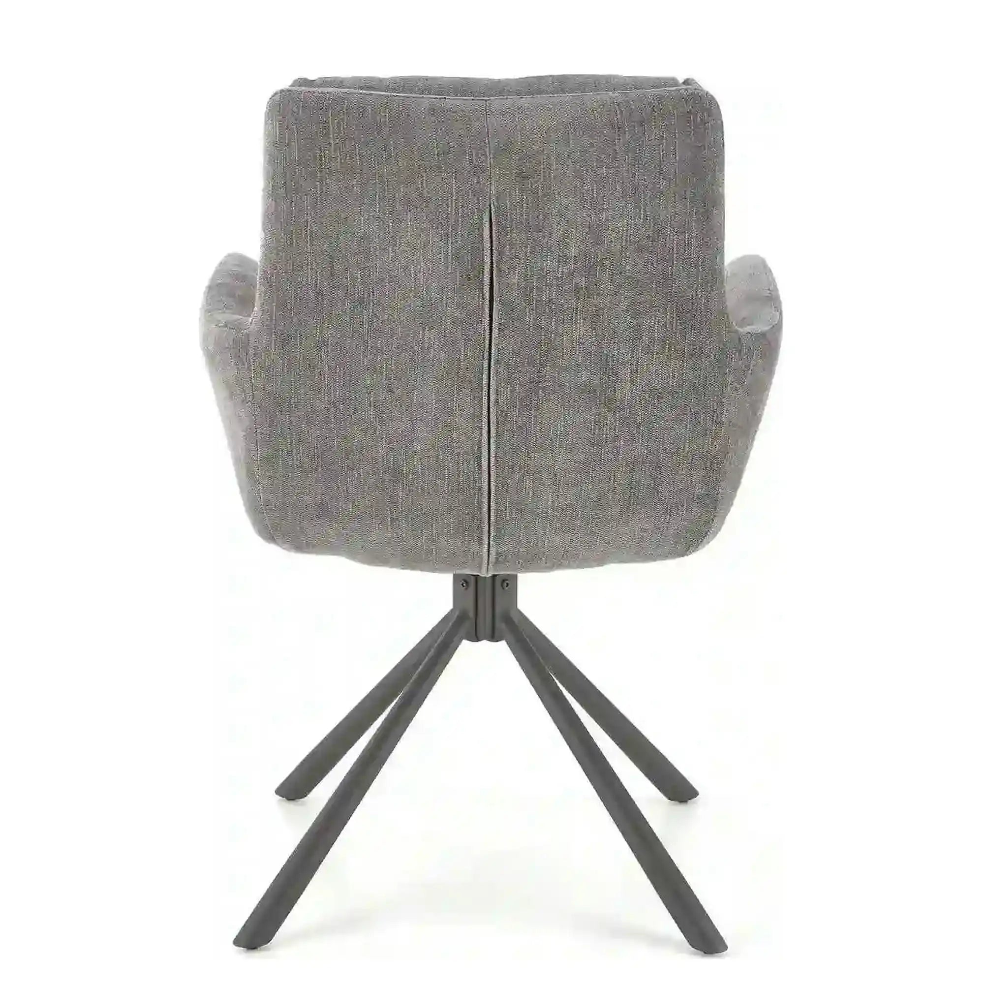 Scaun pentru living K495, gri/negru, stofa clasica/metal, rotativ, 60x65x87 cm