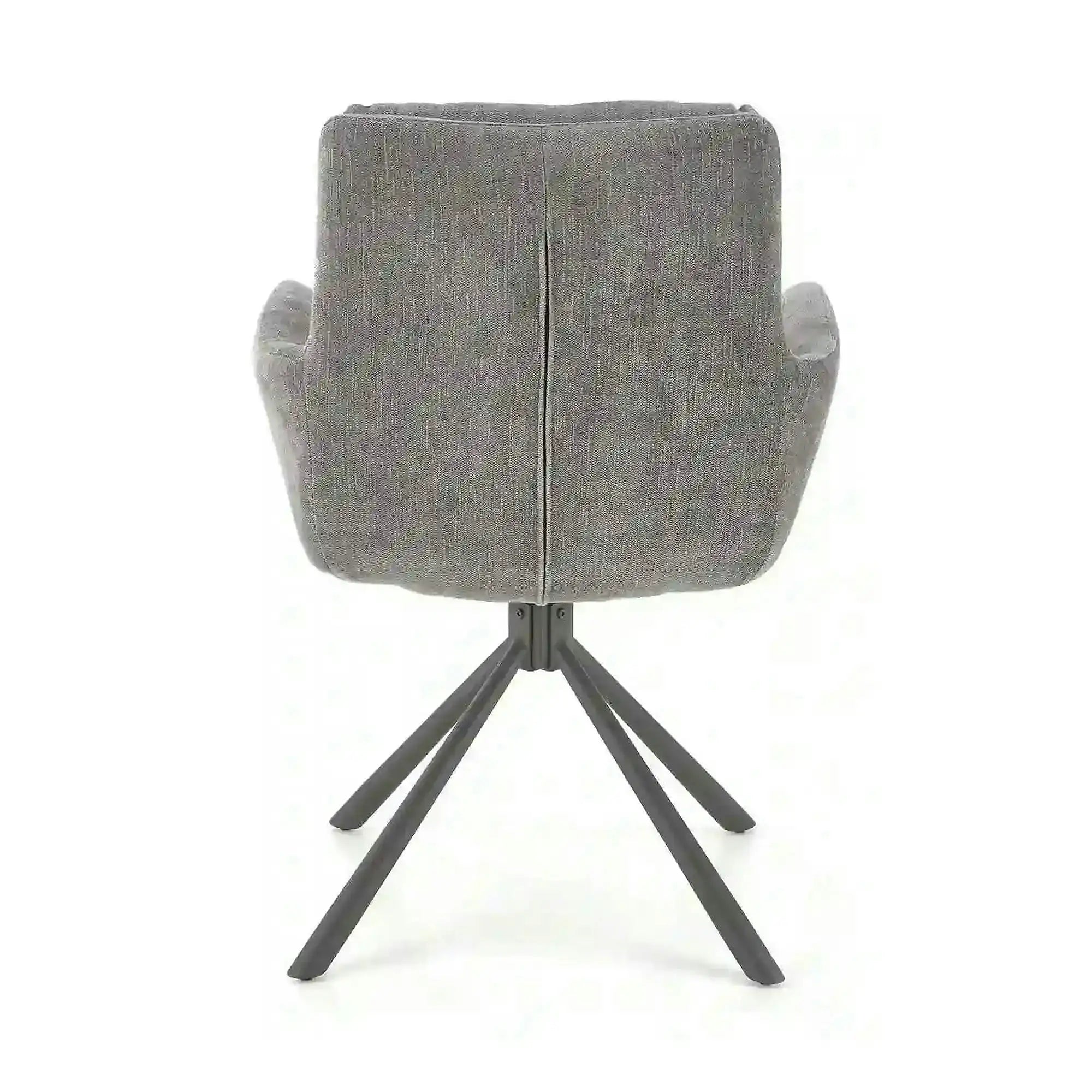 Scaun pentru living K495, gri/negru, stofa clasica/metal, rotativ, 60x65x87 cm