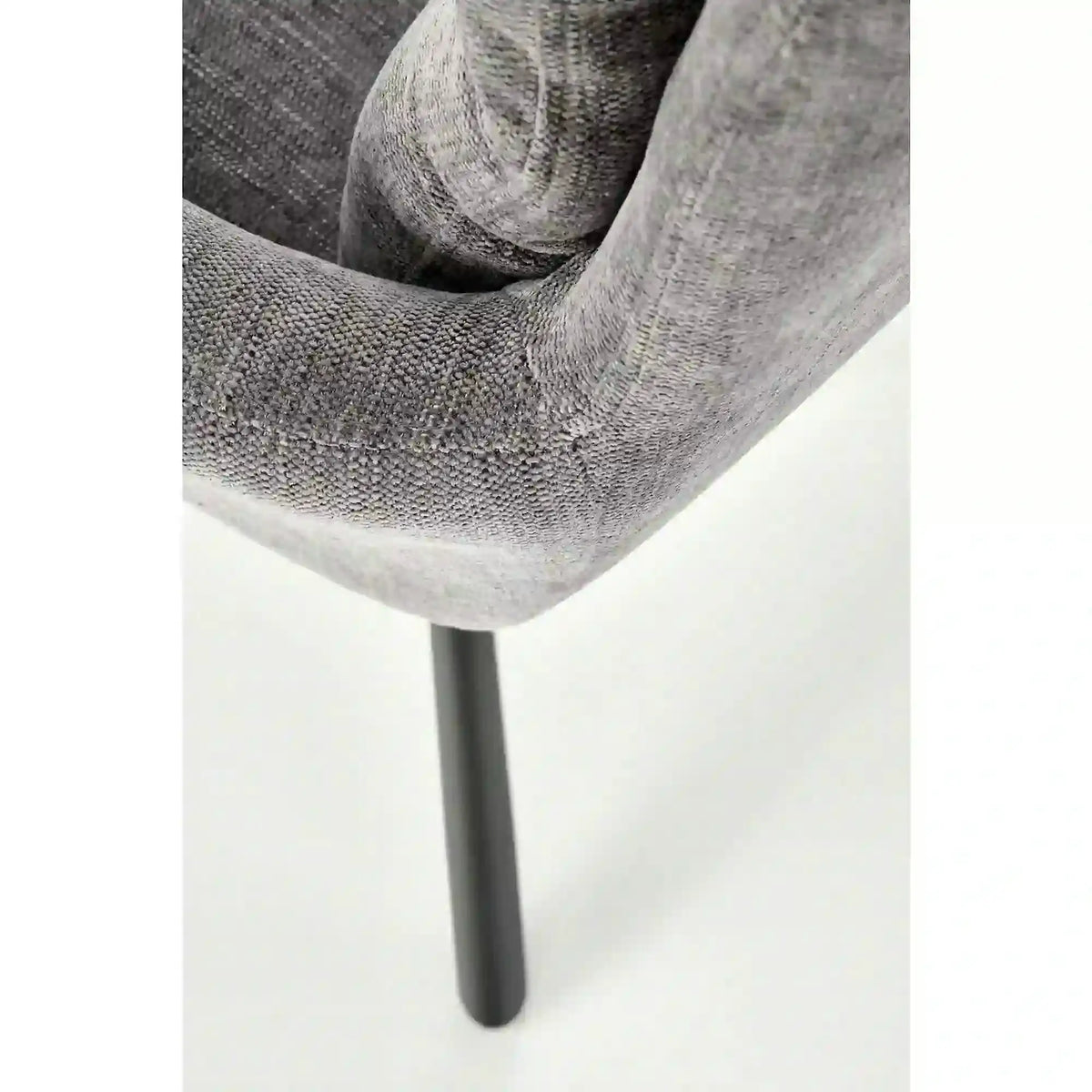 Scaun pentru living K495, gri/negru, stofa clasica/metal, rotativ, 60x65x87 cm