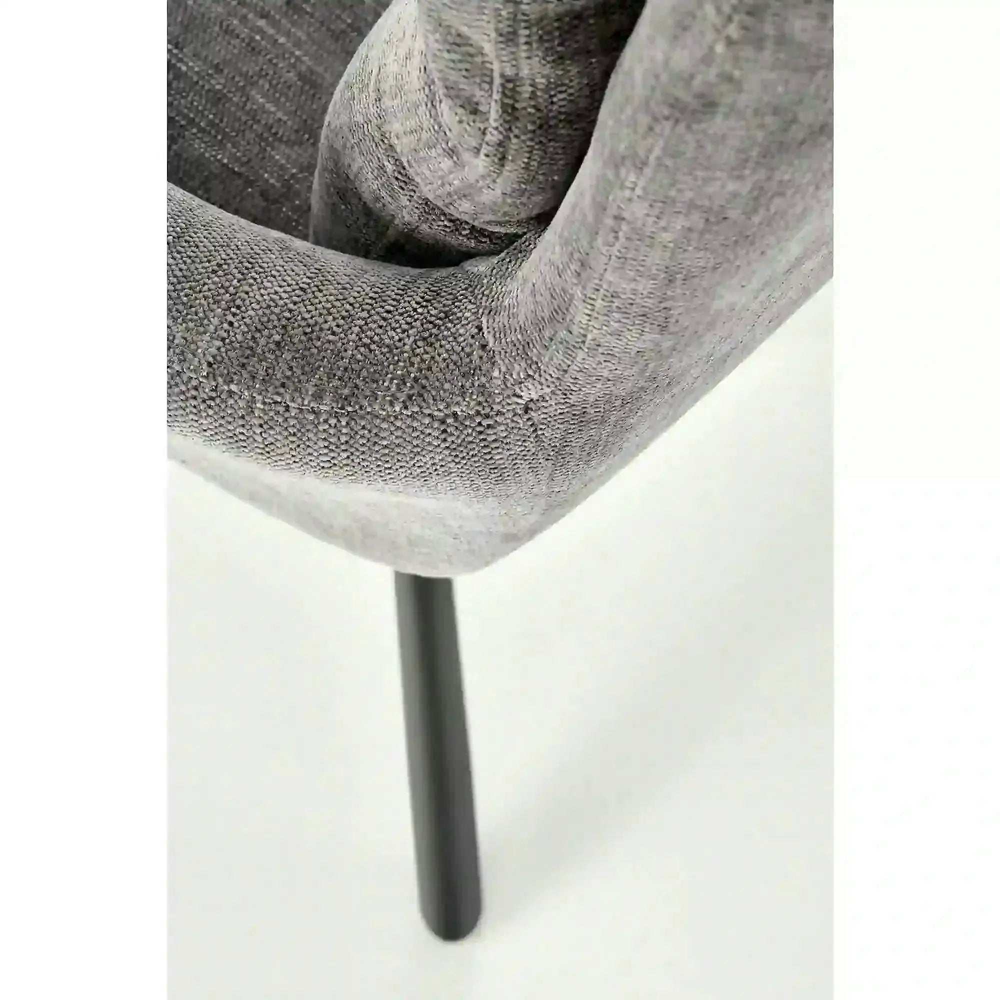Scaun pentru living K495, gri/negru, stofa clasica/metal, rotativ, 60x65x87 cm