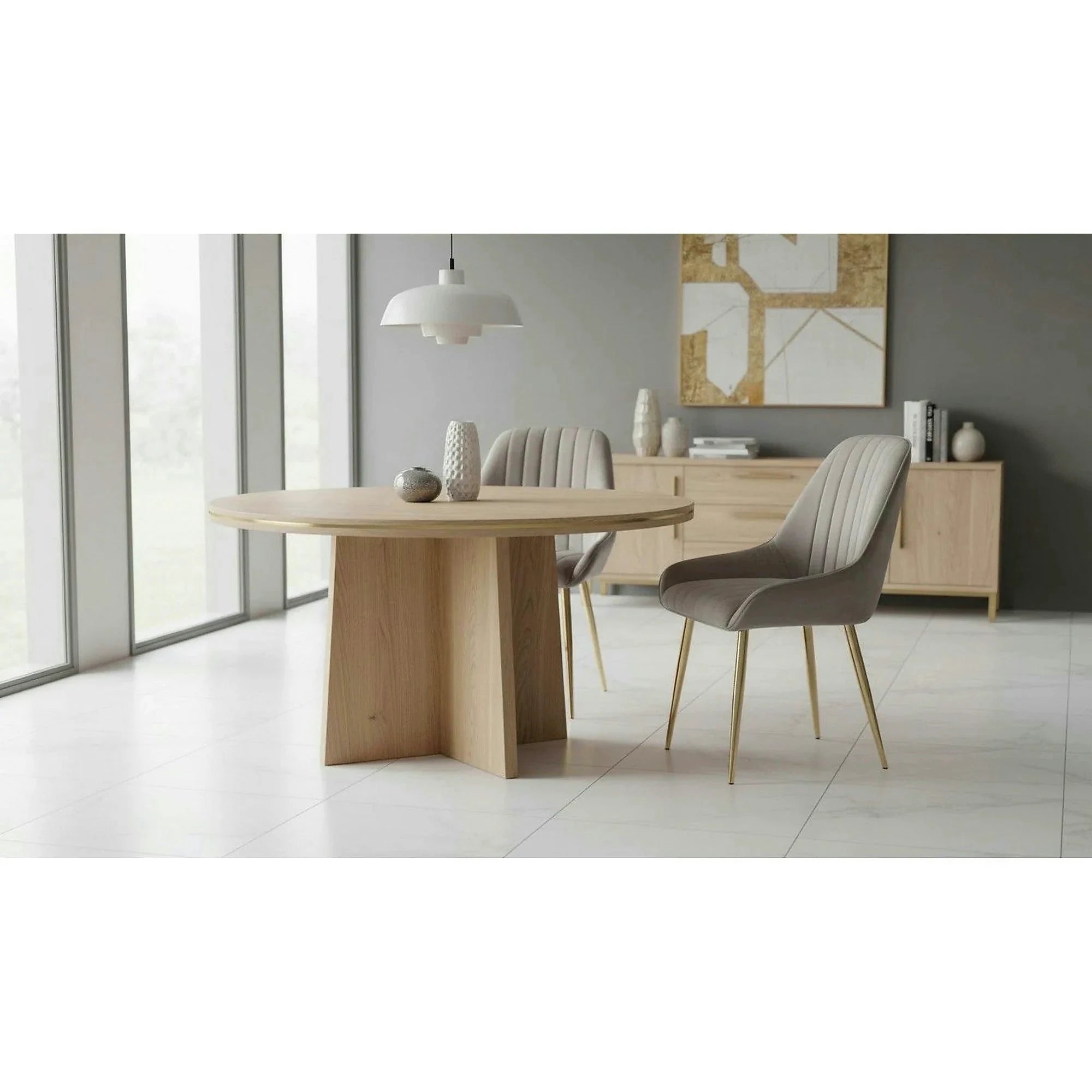 Scaun PERLIA, grej/auriu, metal/stofa catifelata, 56x62x89 cm