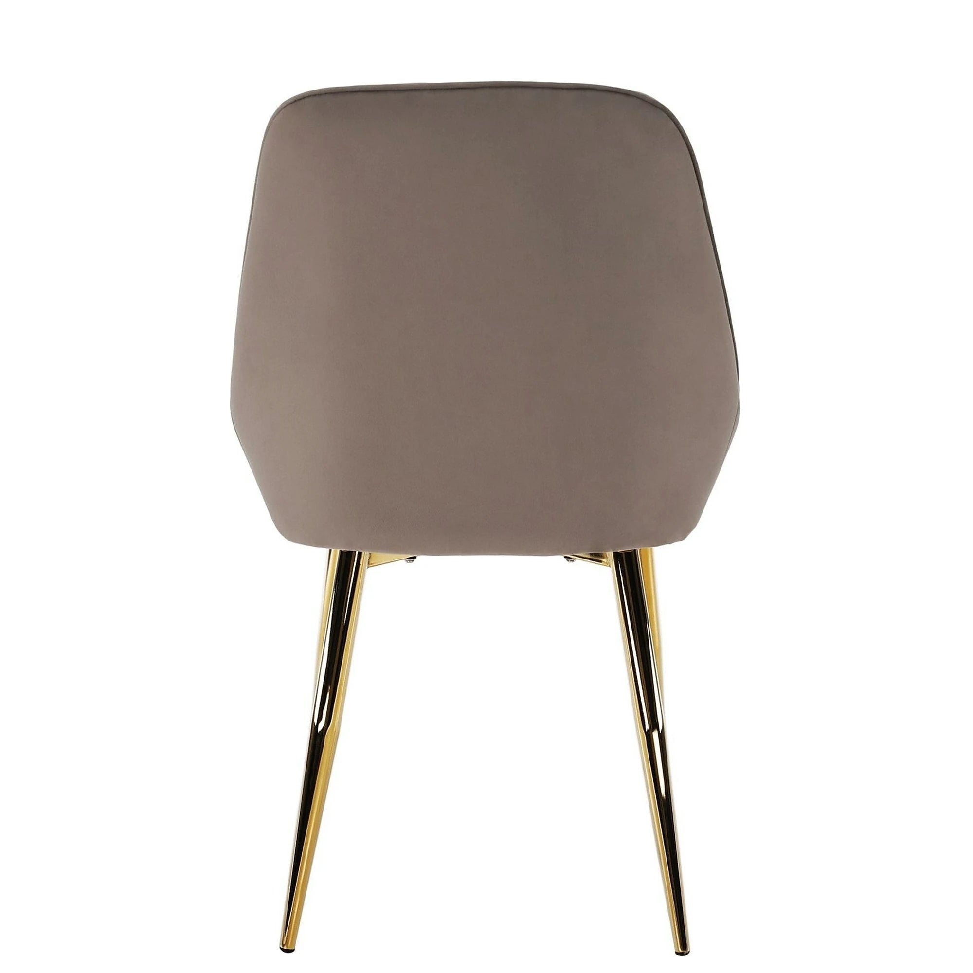 Scaun PERLIA, grej/auriu, metal/stofa catifelata, 56x62x89 cm