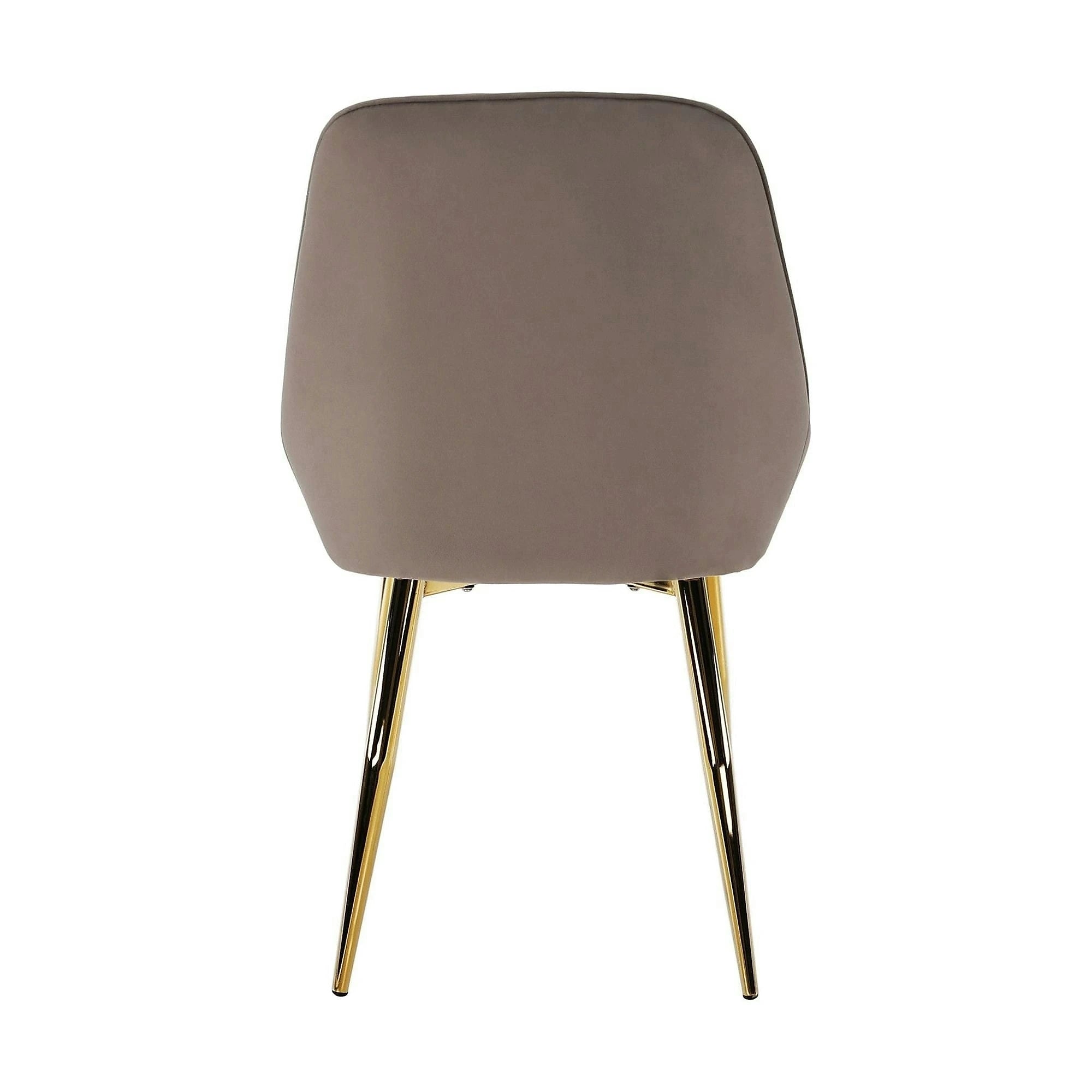 Scaun PERLIA, grej/auriu, metal/stofa catifelata, 56x62x89 cm