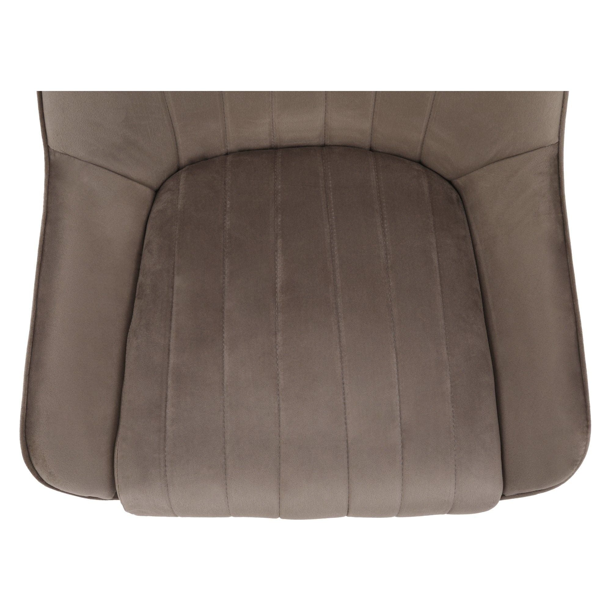 Scaun PERLIA, grej/auriu, metal/stofa catifelata, 56x62x89 cm