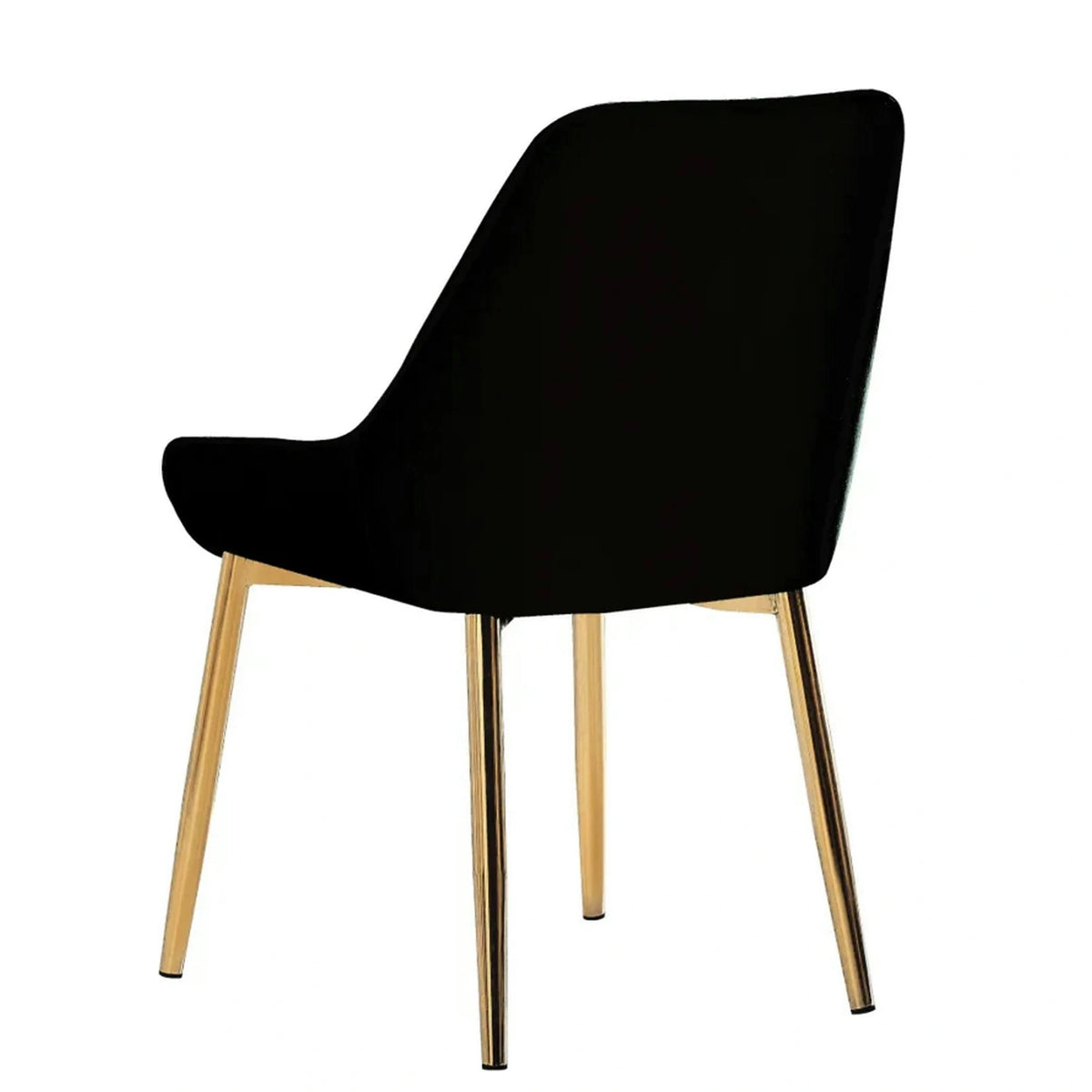 Scaun PERLIA, negru/auriu, stofa catifelata/metal, 56x62x89 cm