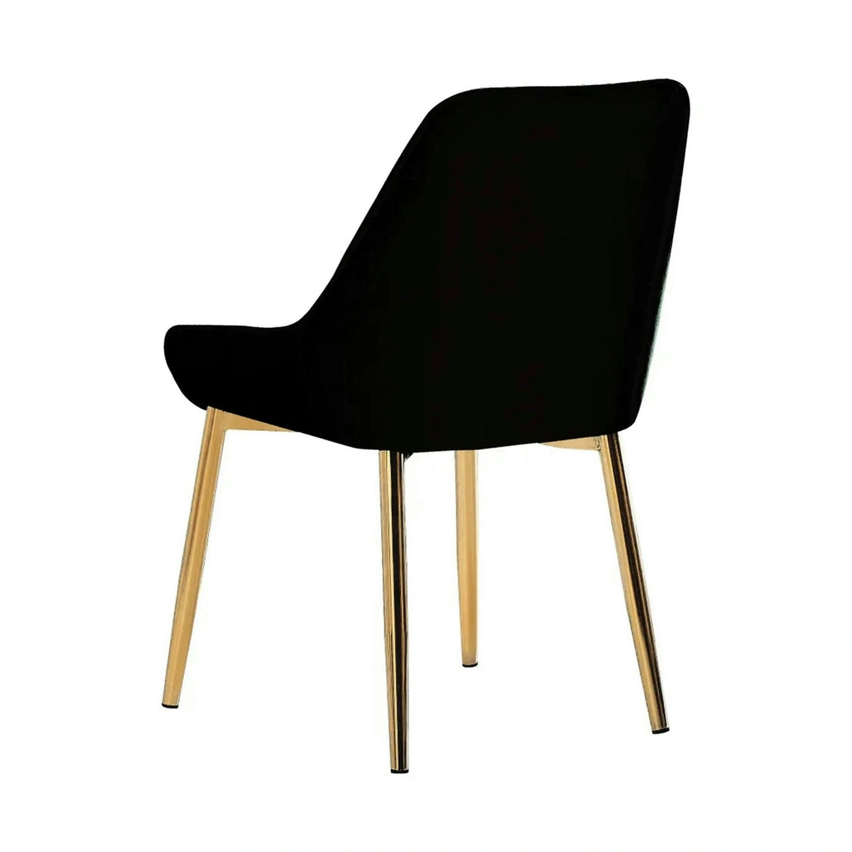 Scaun PERLIA, negru/auriu, stofa catifelata/metal, 56x62x89 cm
