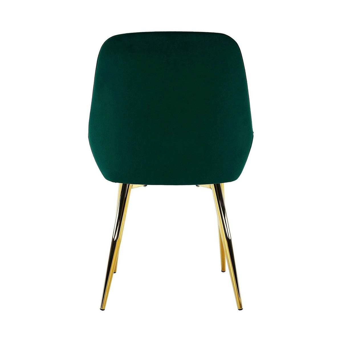 Scaun PERLIA, verde smarald, stofa catifelata/crom auriu, 56x62x89 cm