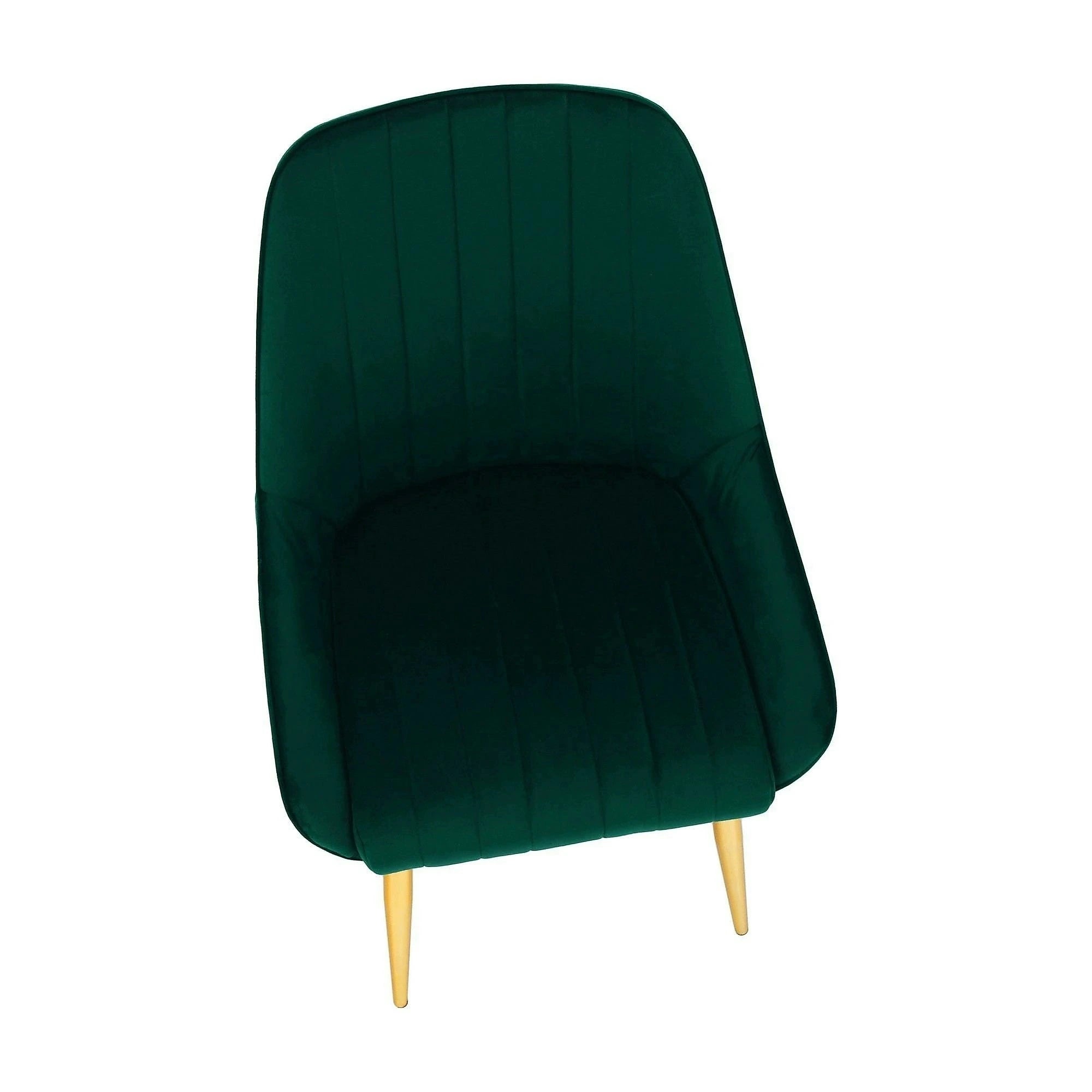Scaun PERLIA, verde smarald, stofa catifelata/crom auriu, 56x62x89 cm