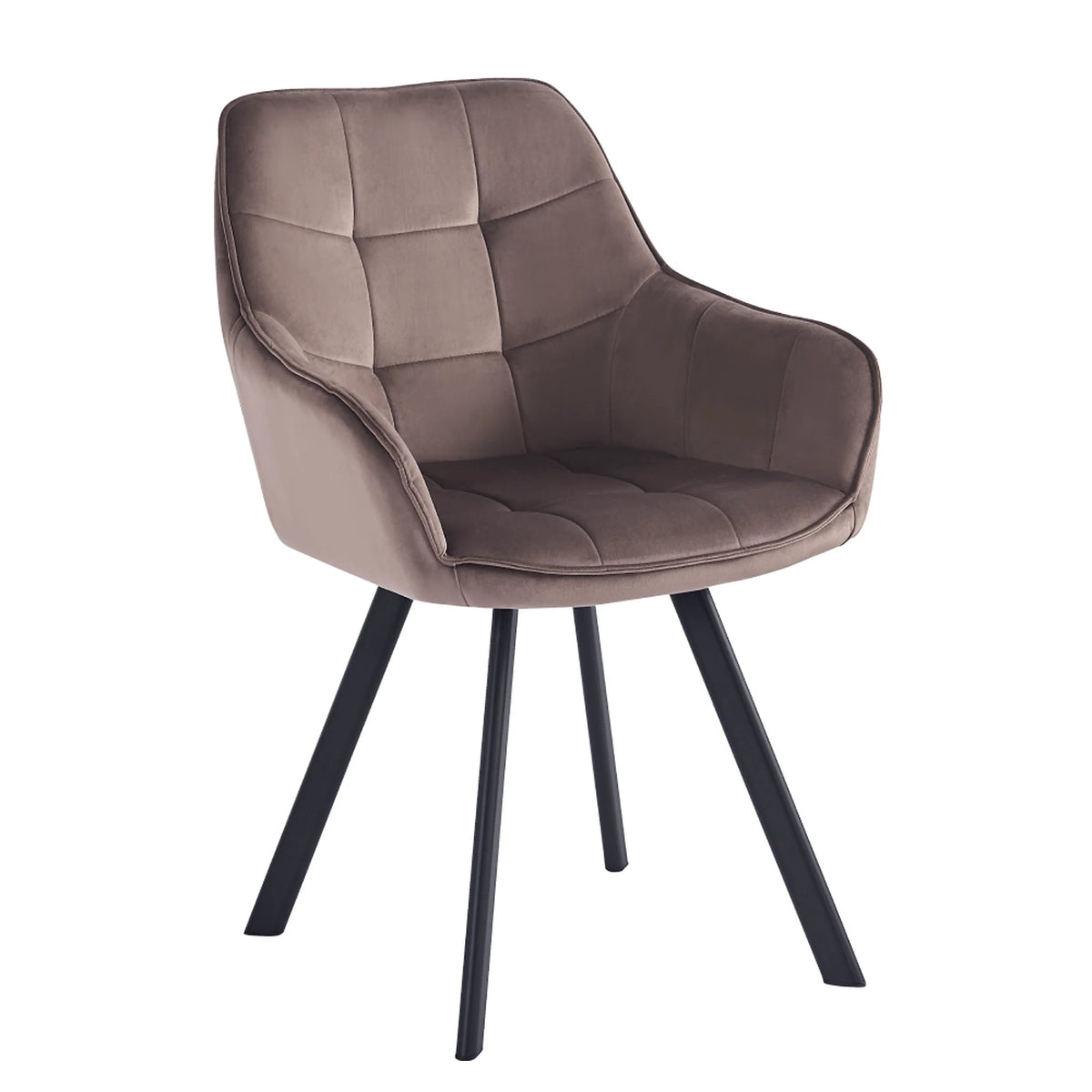 Scaun PETIN, stofa catifelata gri - Bluvel 38, 59x62x85 cm