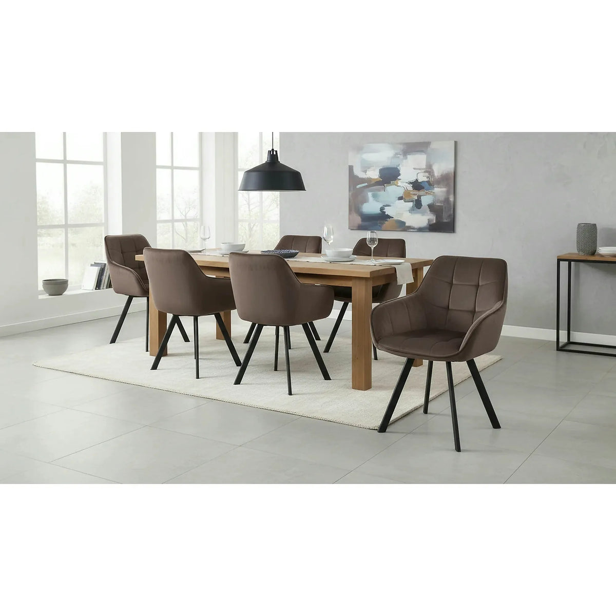 Scaun PETIN, stofa catifelata gri - Bluvel 38, 59x62x85 cm