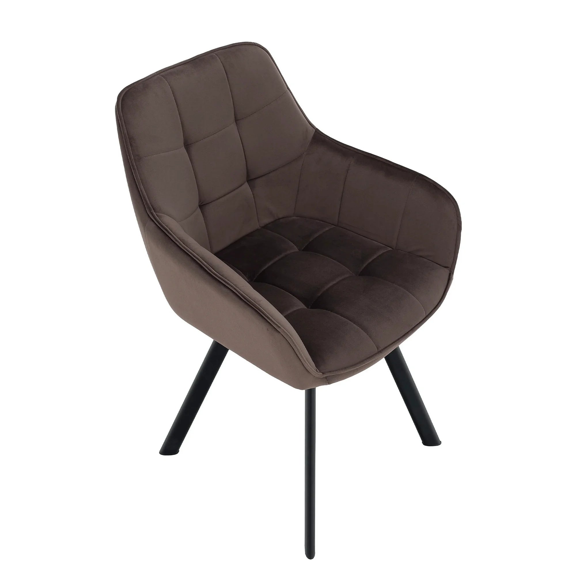 Scaun PETIN, stofa catifelata gri - Bluvel 38, 59x62x85 cm