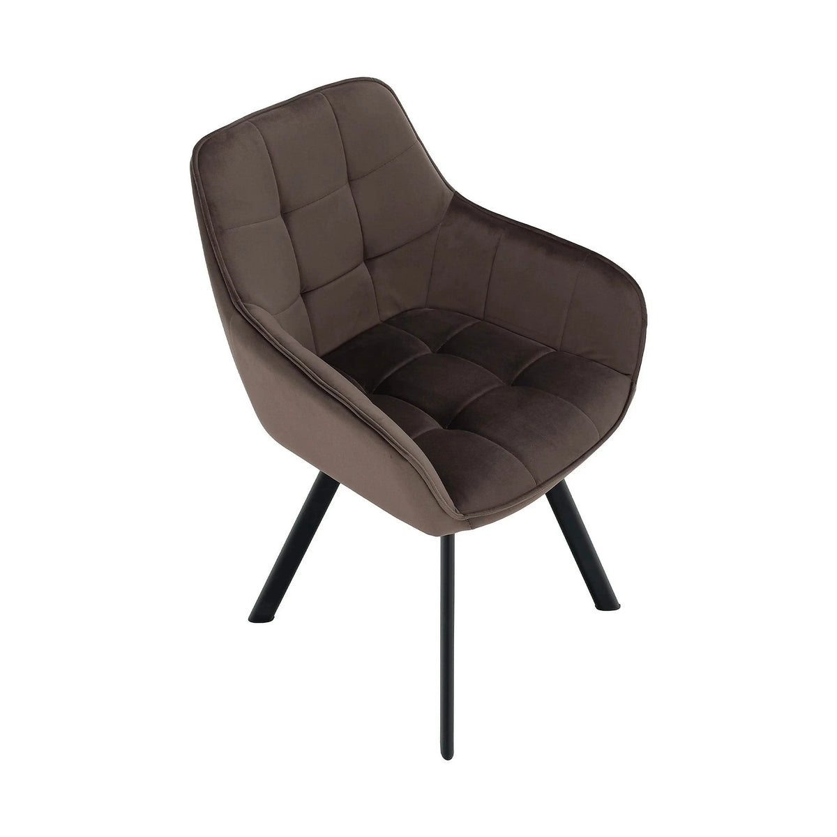 Scaun PETIN, stofa catifelata gri - Bluvel 38, 59x62x85 cm