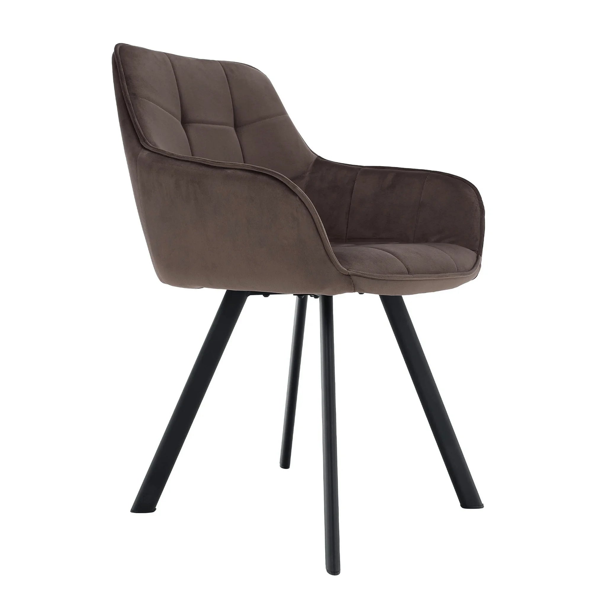 Scaun PETIN, stofa catifelata gri - Bluvel 38, 59x62x85 cm