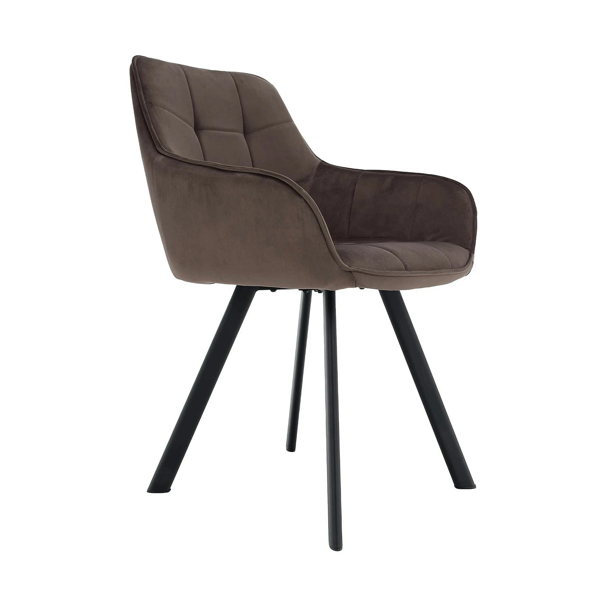 Scaun PETIN, stofa catifelata gri - Bluvel 38, 59x62x85 cm