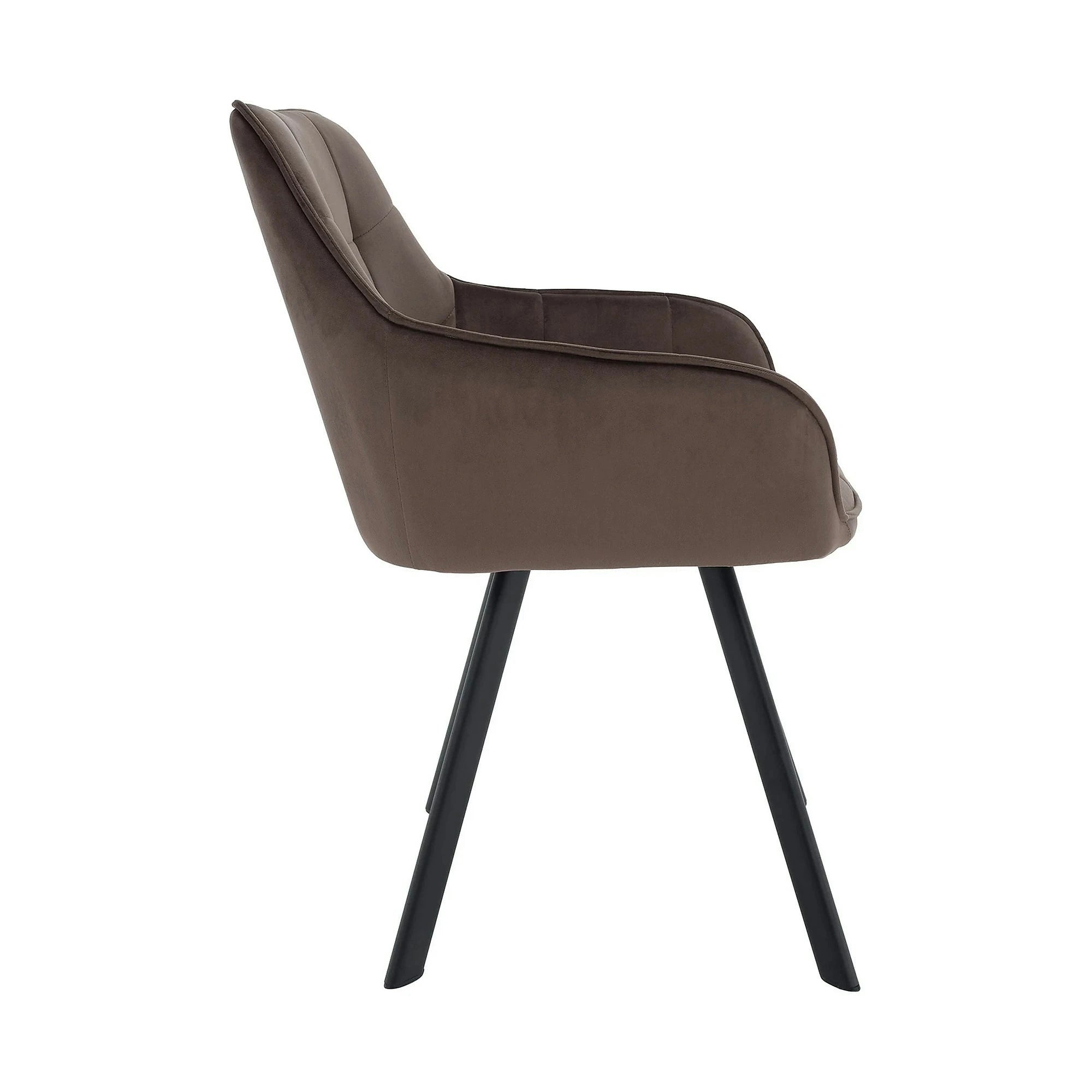 Scaun PETIN, stofa catifelata gri - Bluvel 38, 59x62x85 cm