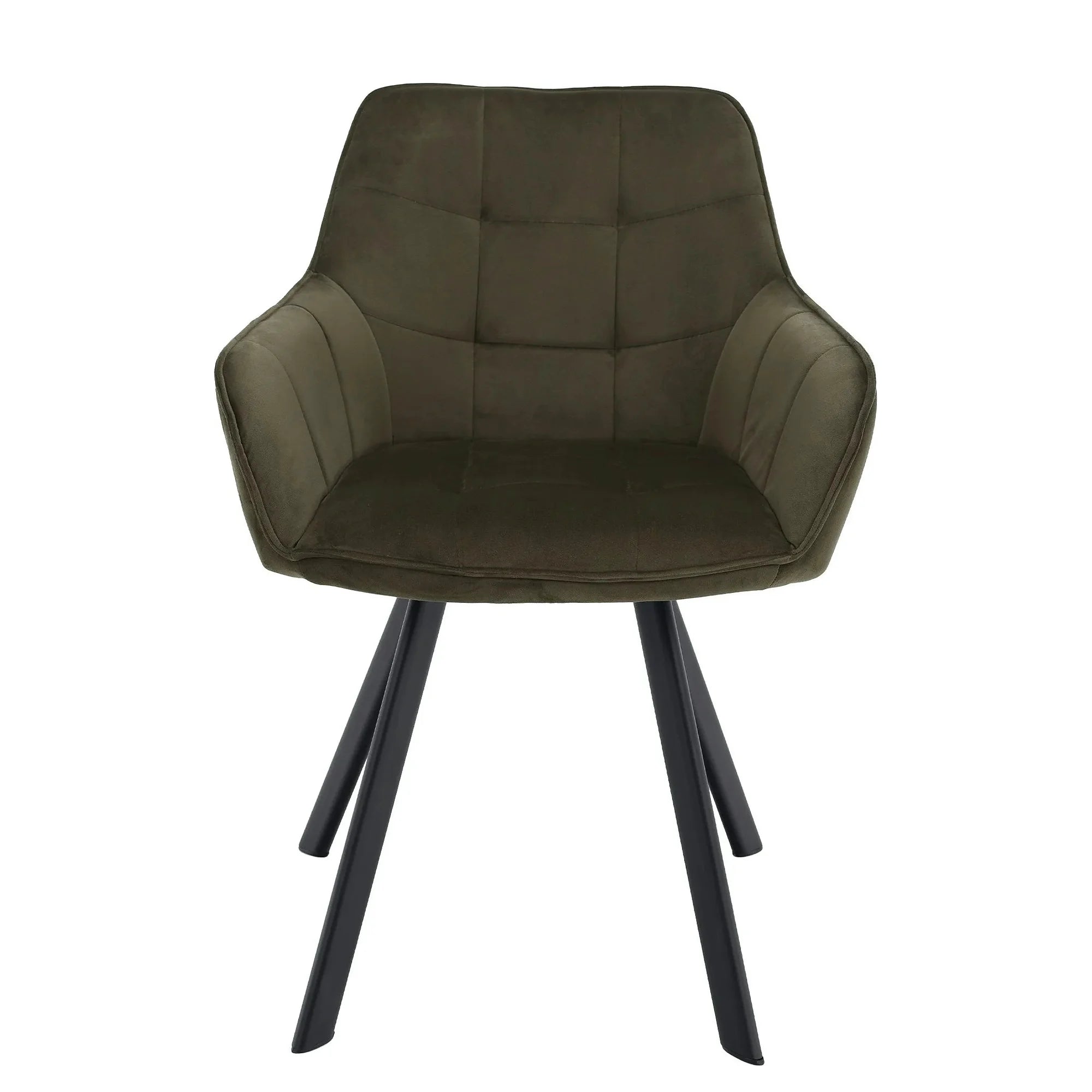 Scaun PETIN, stofa catifelata verde - Bluvel 77, 59x62x85 cm