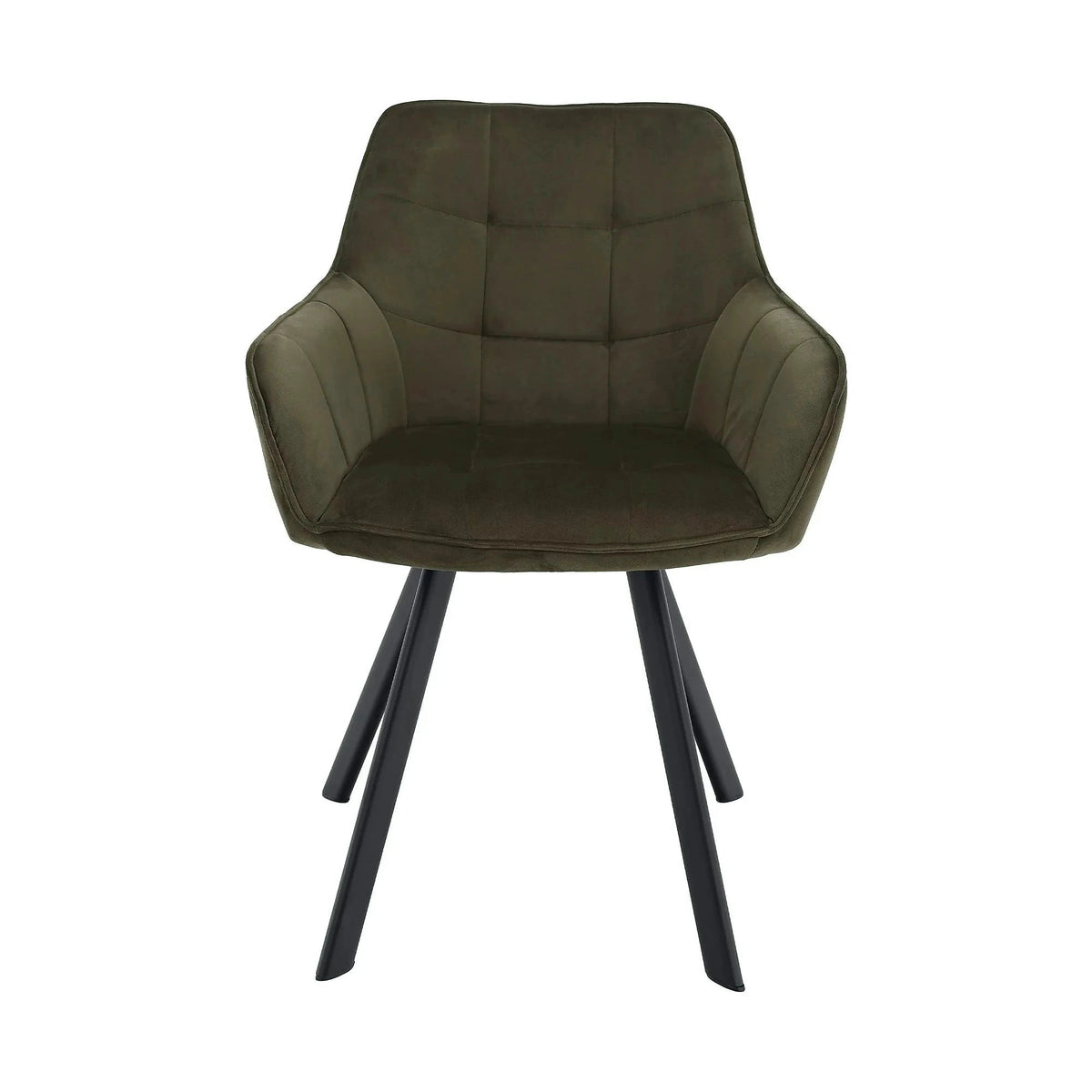 Scaun PETIN, stofa catifelata verde - Bluvel 77, 59x62x85 cm