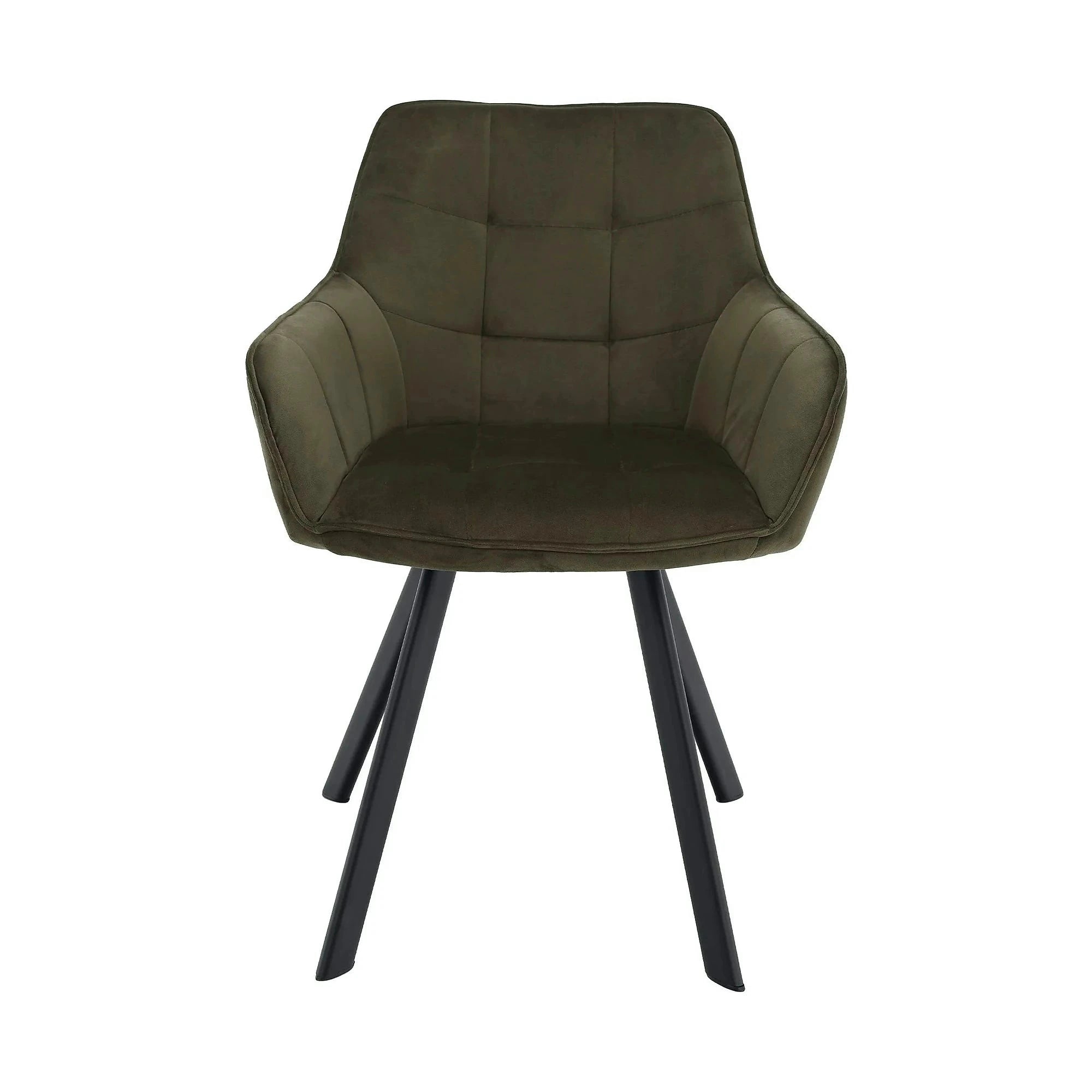 Scaun PETIN, stofa catifelata verde - Bluvel 77, 59x62x85 cm