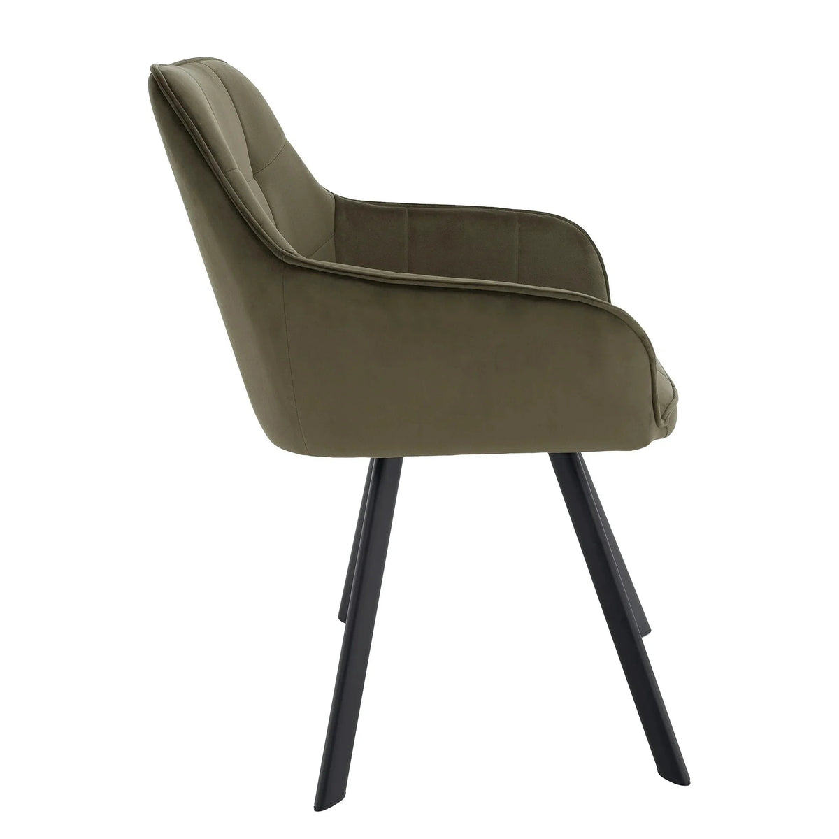 Scaun PETIN, stofa catifelata verde - Bluvel 77, 59x62x85 cm