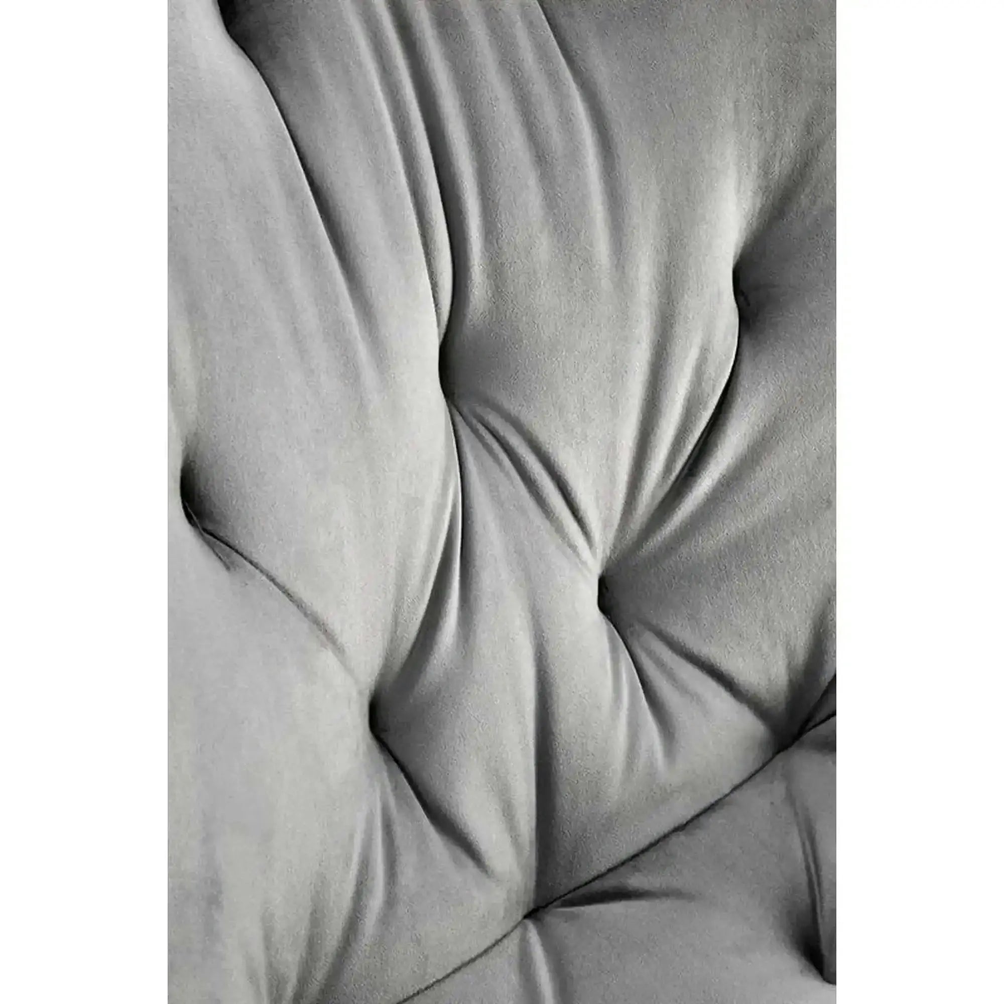 Scaun pivotant K519, gri, stofa catifelata/metal, 54x63x86 cm