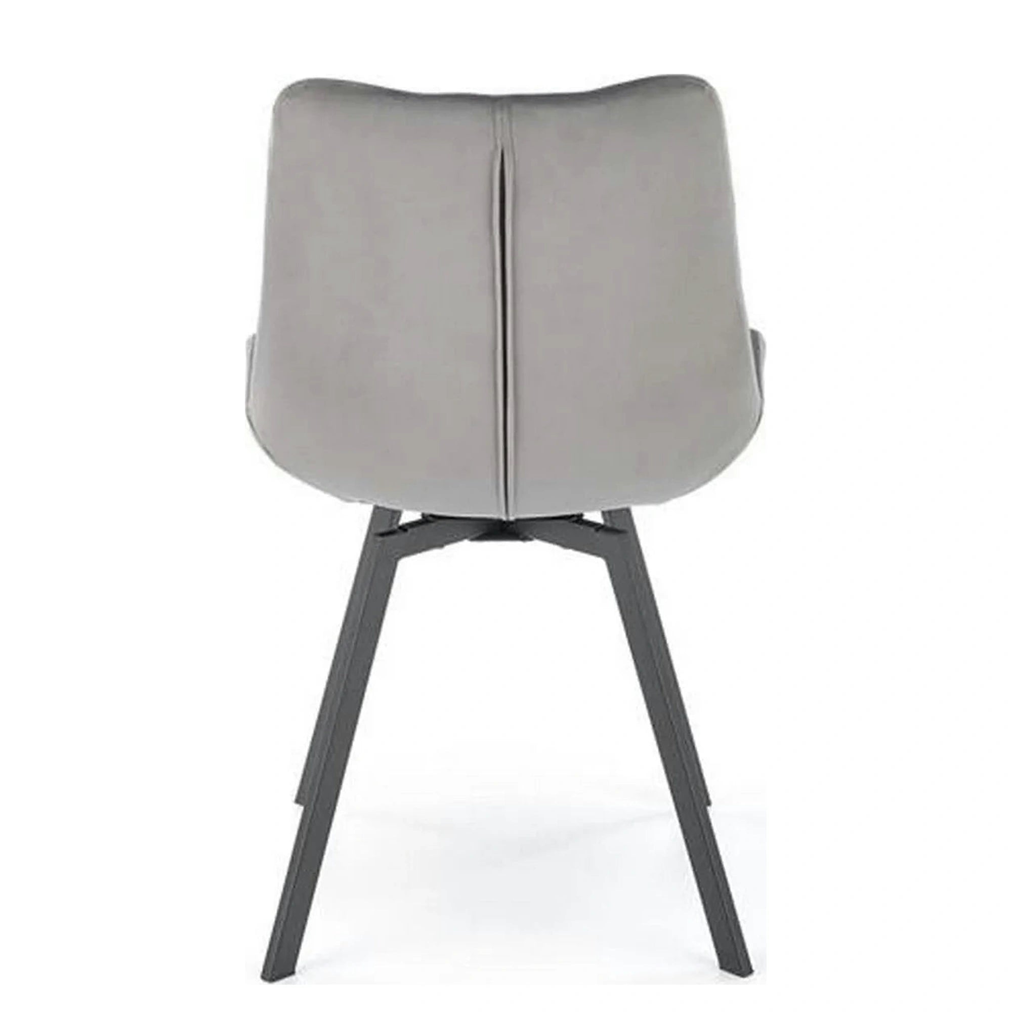 Scaun pivotant K519, gri, stofa catifelata/metal, 54x63x86 cm
