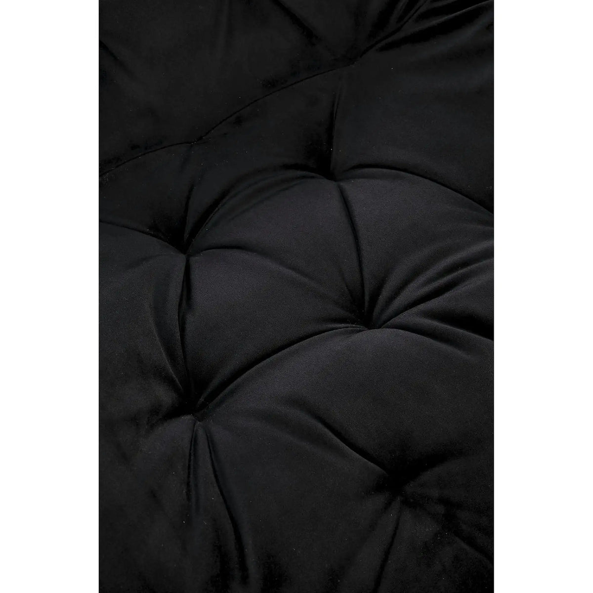 Scaun pivotant K519, negru, stofa catifelata/metal, 54x63x86 cm