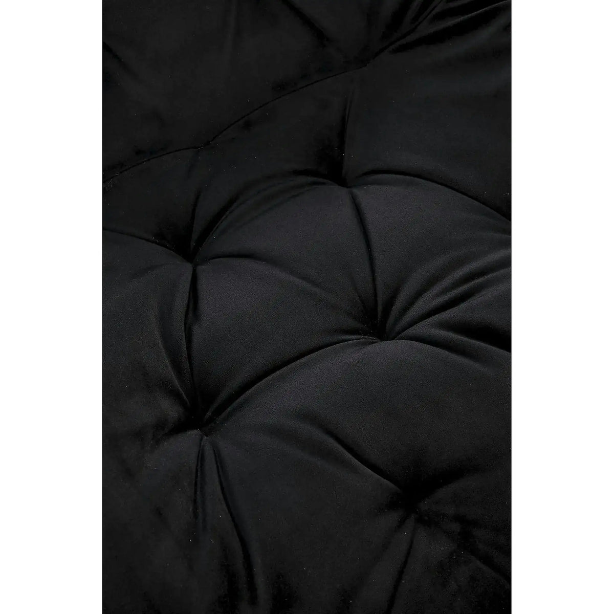 Scaun pivotant K519, negru, stofa catifelata/metal, 54x63x86 cm
