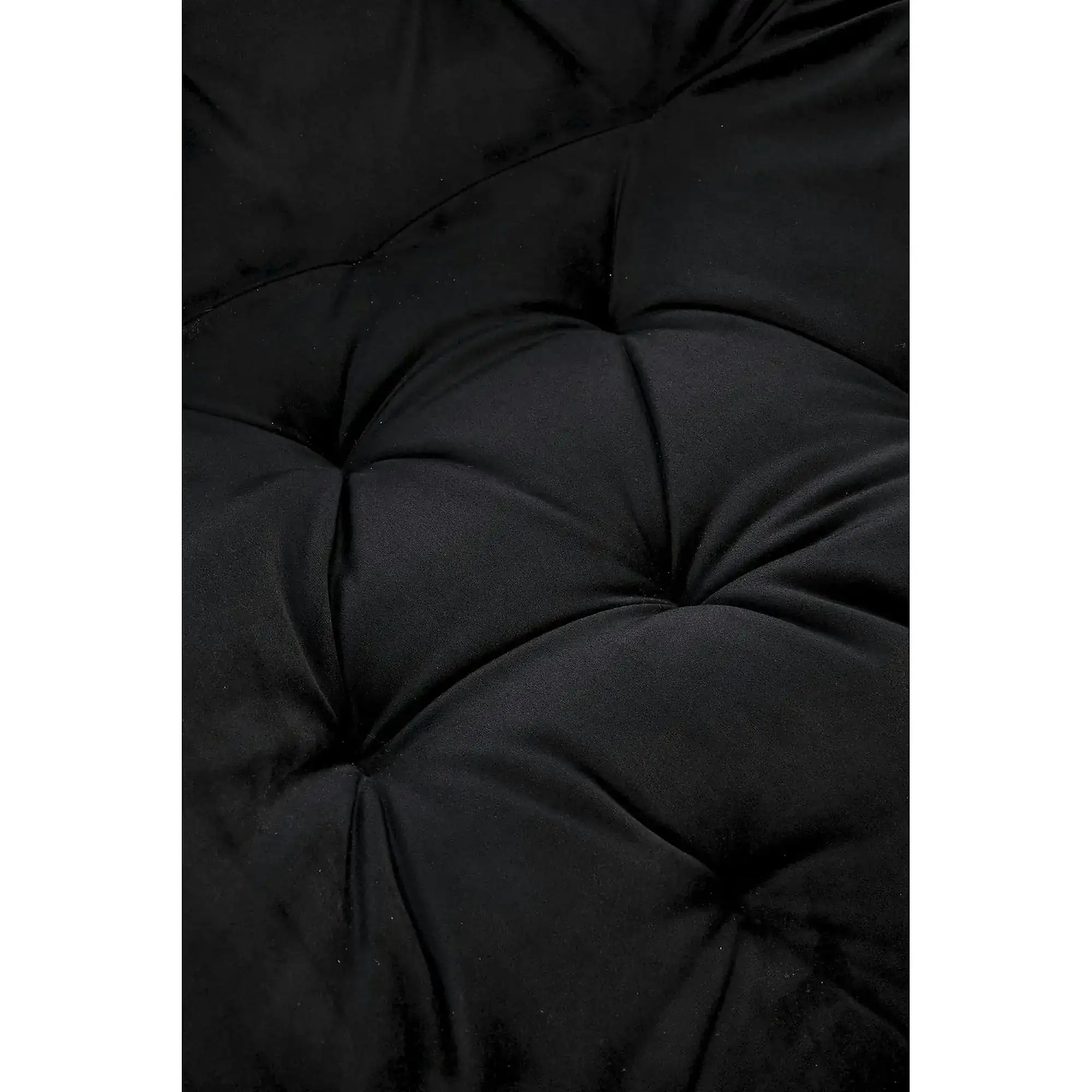 Scaun pivotant K519, negru, stofa catifelata/metal, 54x63x86 cm