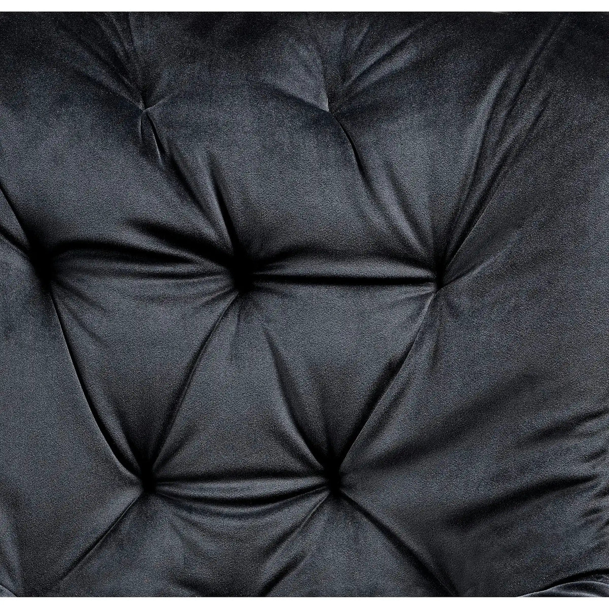 Scaun pivotant K519, negru, stofa catifelata/metal, 54x63x86 cm