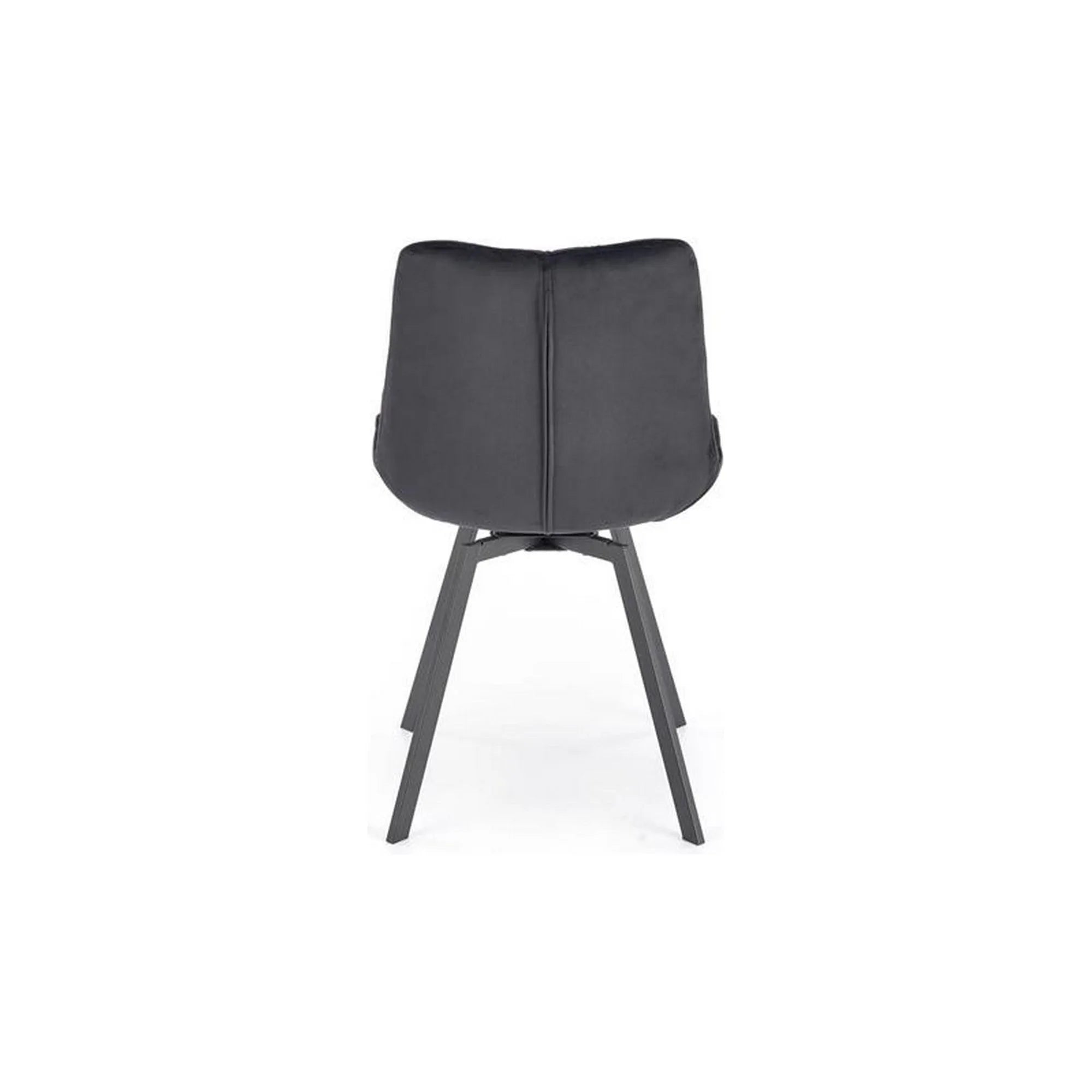 Scaun pivotant K519, negru, stofa catifelata/metal, 54x63x86 cm