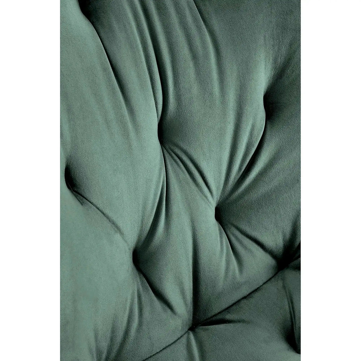 Scaun pivotant K519, verde inchis, stofa catifelata/metal, 54x63x86 cm
