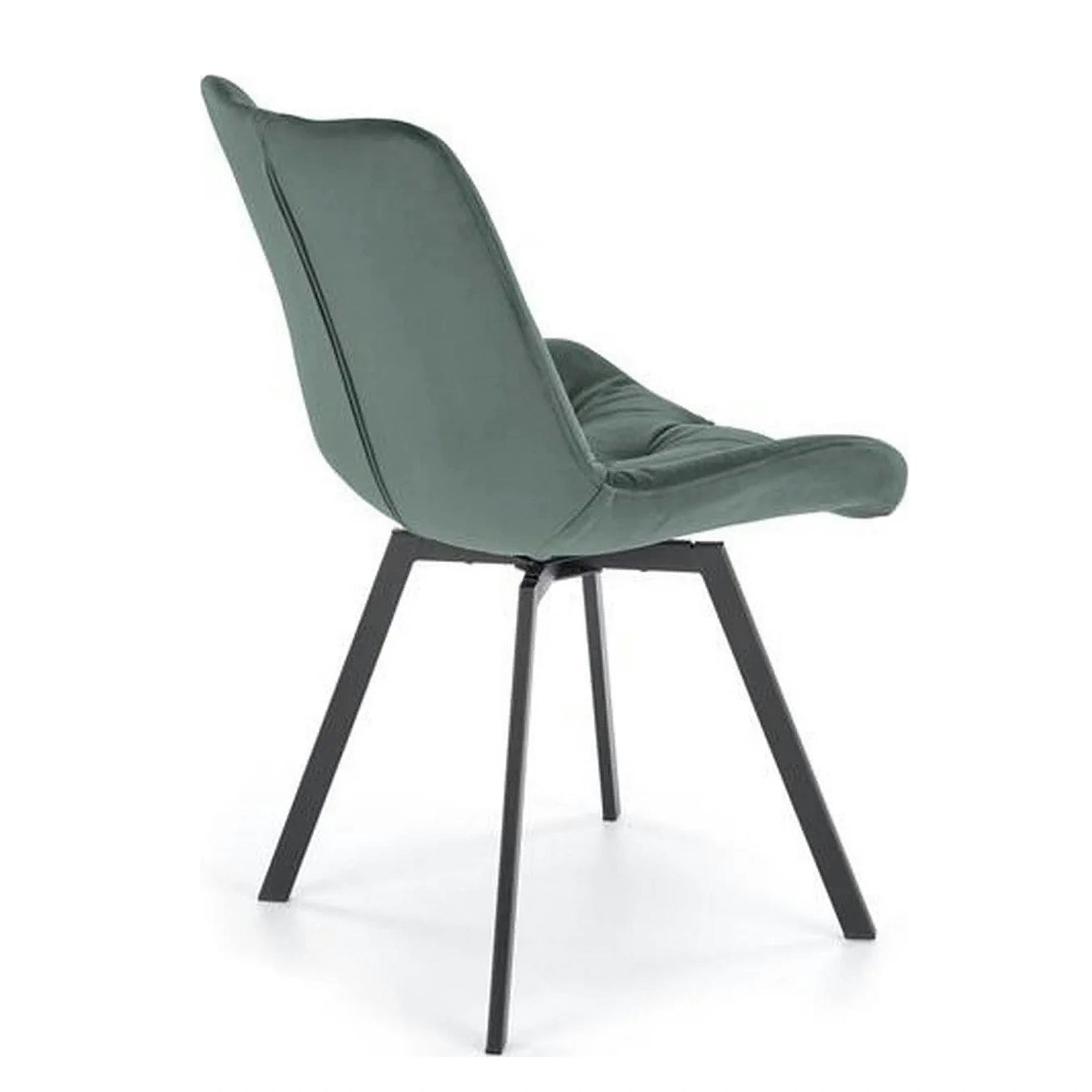 Scaun pivotant K519, verde inchis, stofa catifelata/metal, 54x63x86 cm
