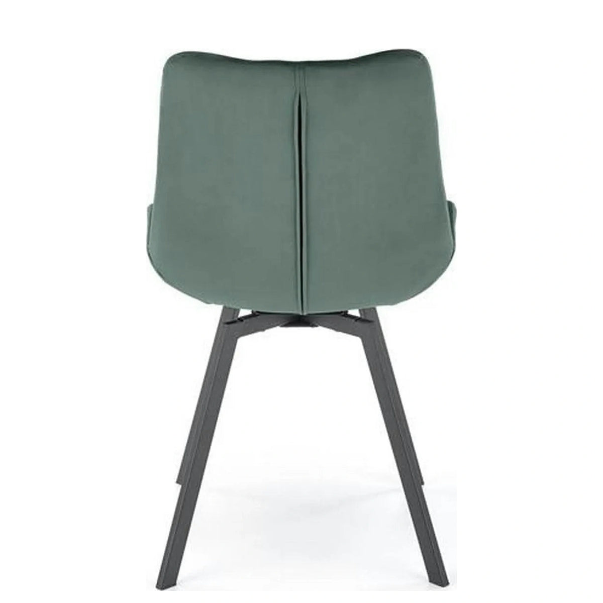 Scaun pivotant K519, verde inchis, stofa catifelata/metal, 54x63x86 cm