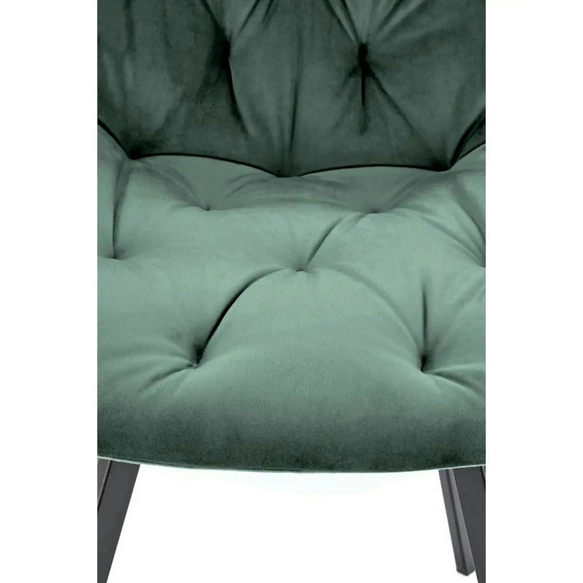 Scaun pivotant K519, verde inchis, stofa catifelata/metal, 54x63x86 cm