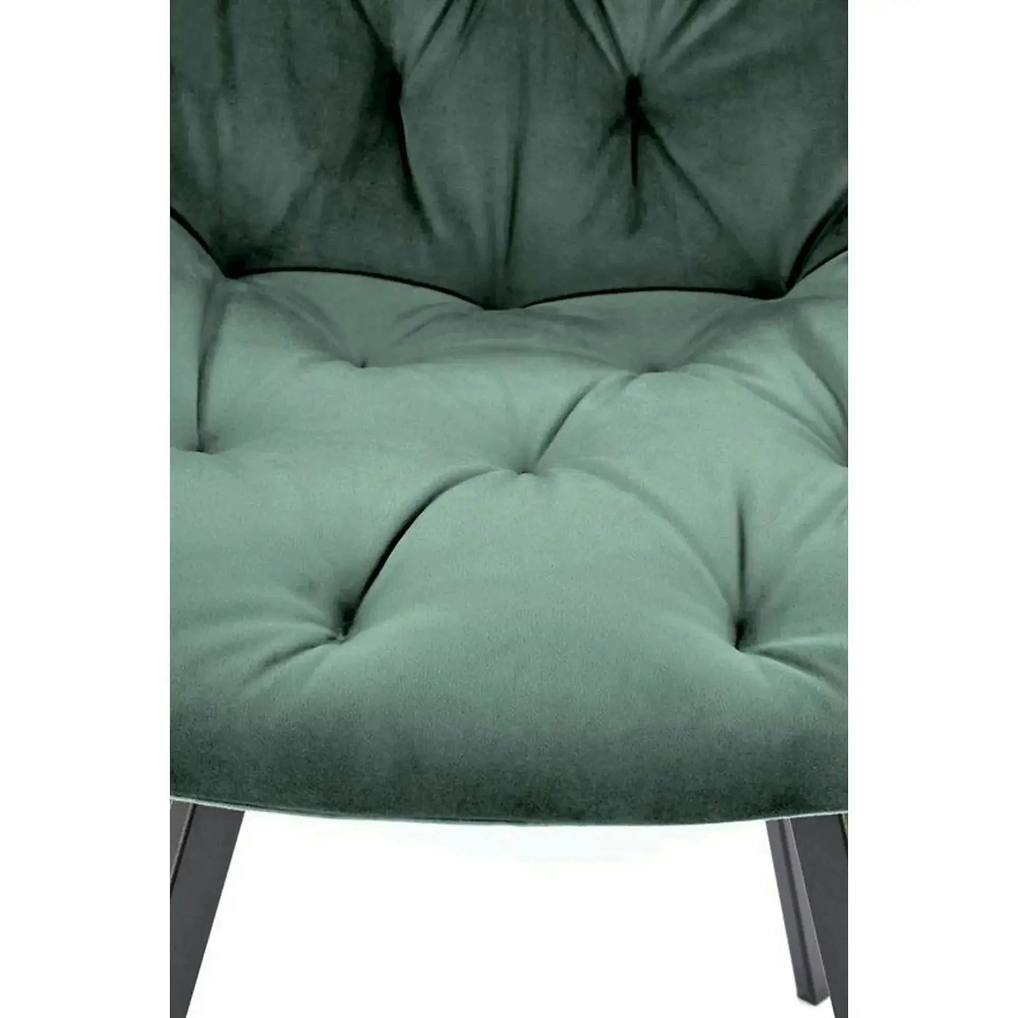 Scaun pivotant K519, verde inchis, stofa catifelata/metal, 54x63x86 cm