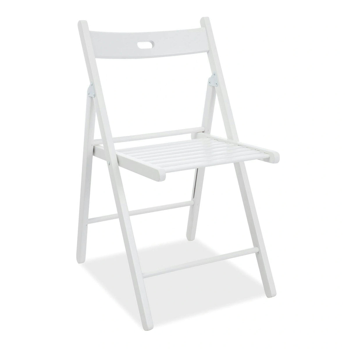 Scaun pliant SMART ll, alb, lemn, 43x40x78 cm