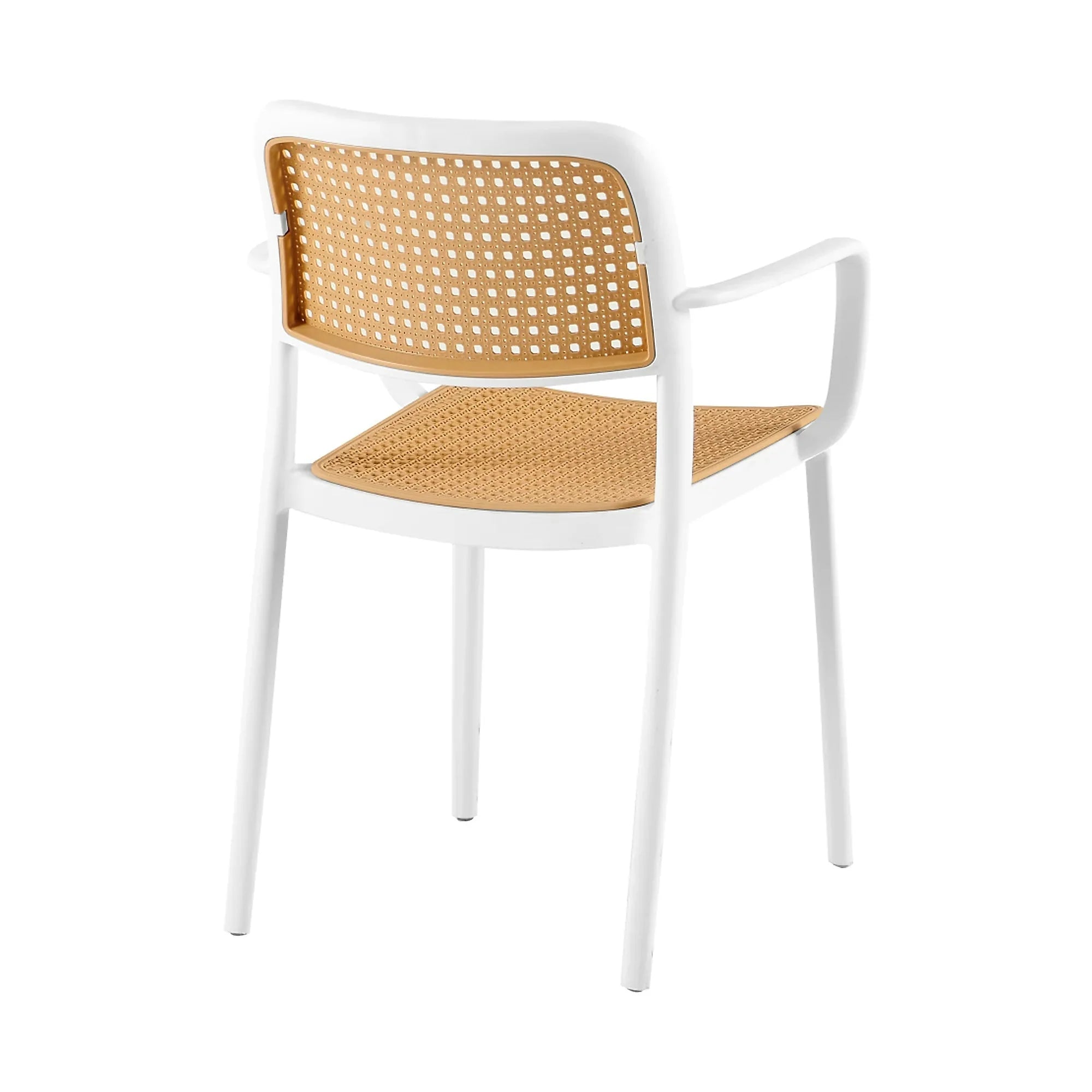 Scaun RAVID TIP 2, bej/alb, plastic, 58x55x82 cm