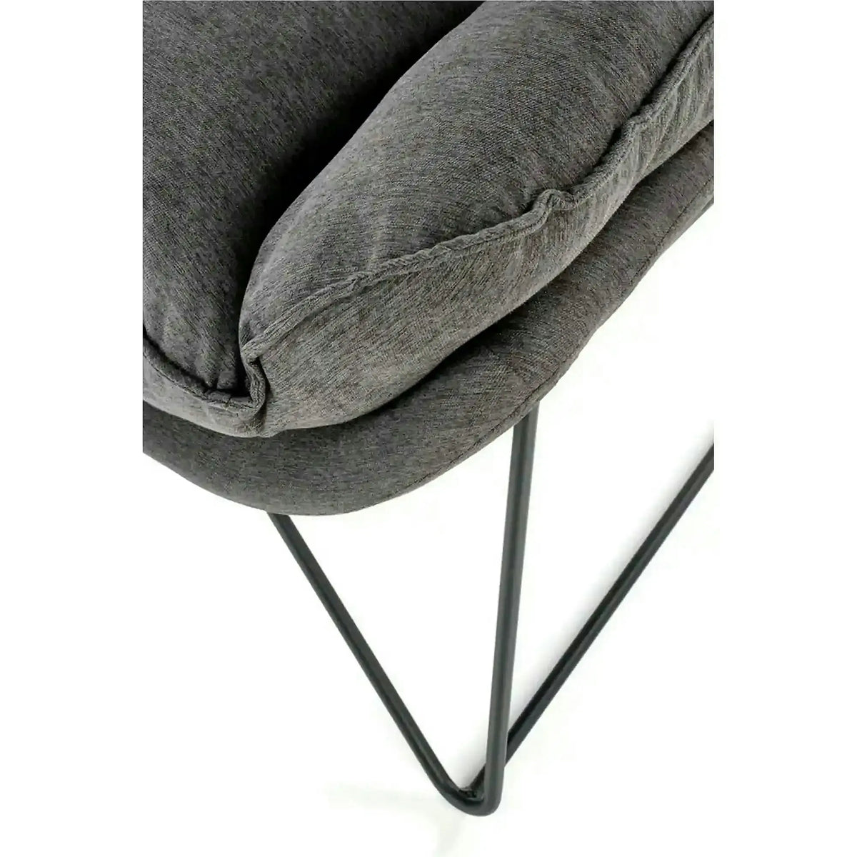 Scaun relaxare living VOLKER, gri, stofa clasica/metal, 75x88x85 cm