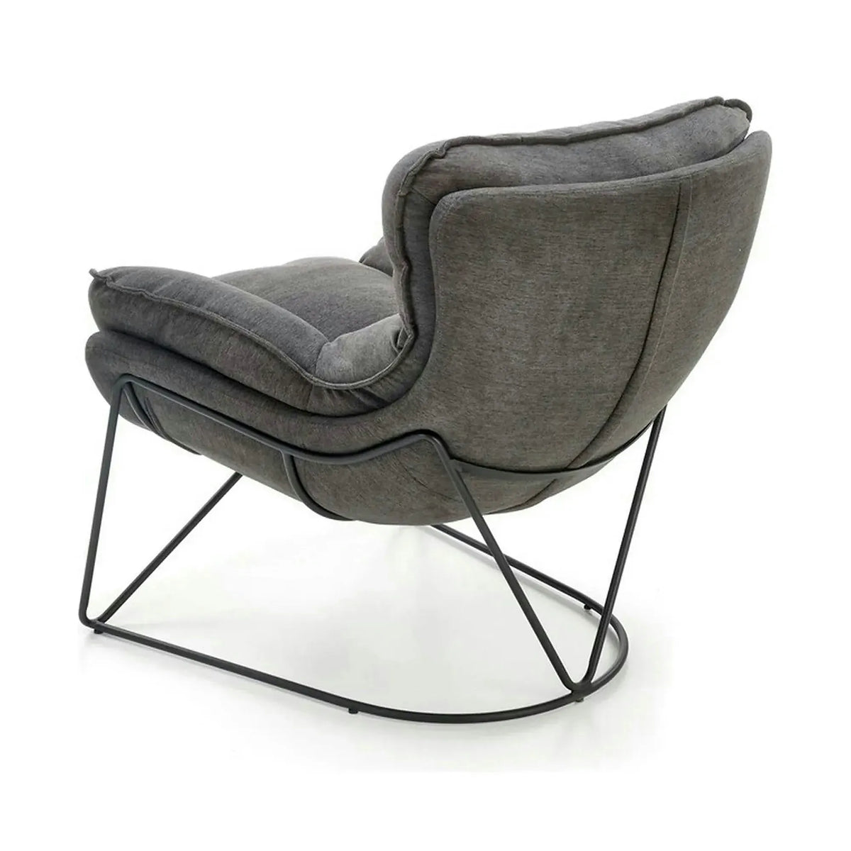 Scaun relaxare living VOLKER, gri, stofa clasica/metal, 75x88x85 cm