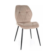 Scaun RICK, bej - Bluvel 40, stofa catifelata/metal, 48x56x86 cm