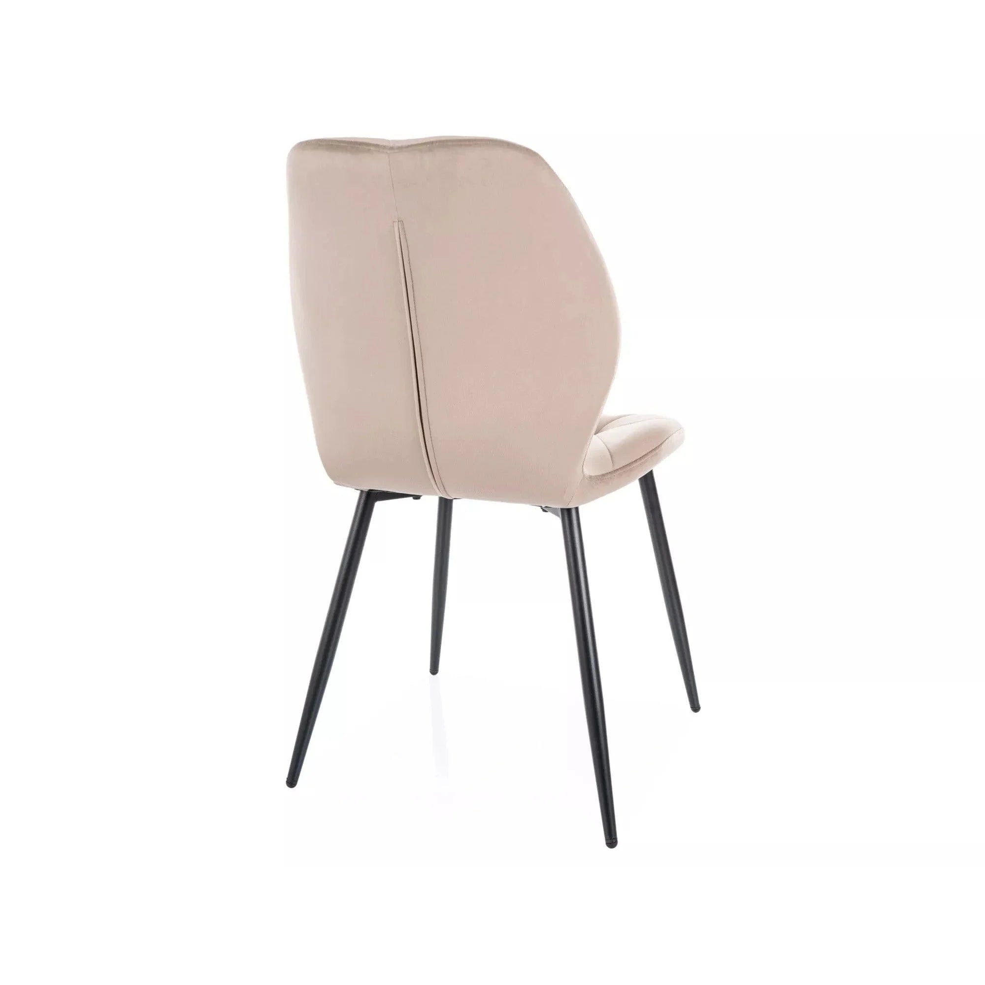 Scaun RICK, bej - Bluvel 40, stofa catifelata/metal, 48x56x86 cm