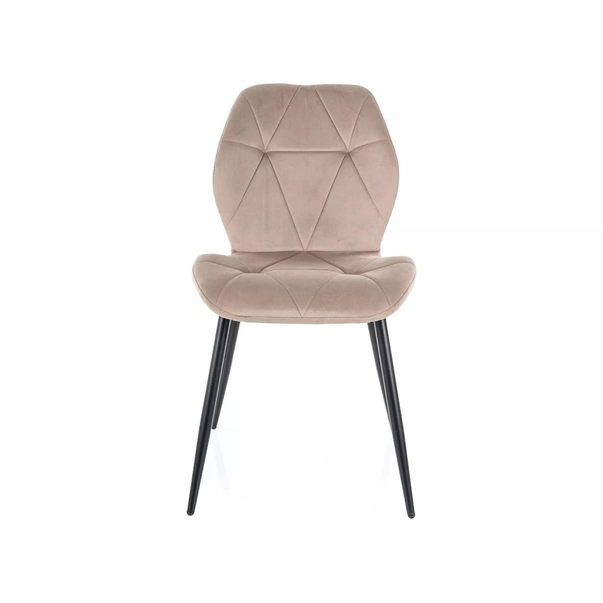 Scaun RICK, bej - Bluvel 40, stofa catifelata/metal, 48x56x86 cm