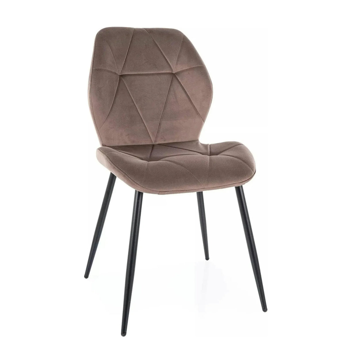 Scaun RICK, cappuccino - Bluvel 38, stofa catifelata/metal, 48x56x86 cm