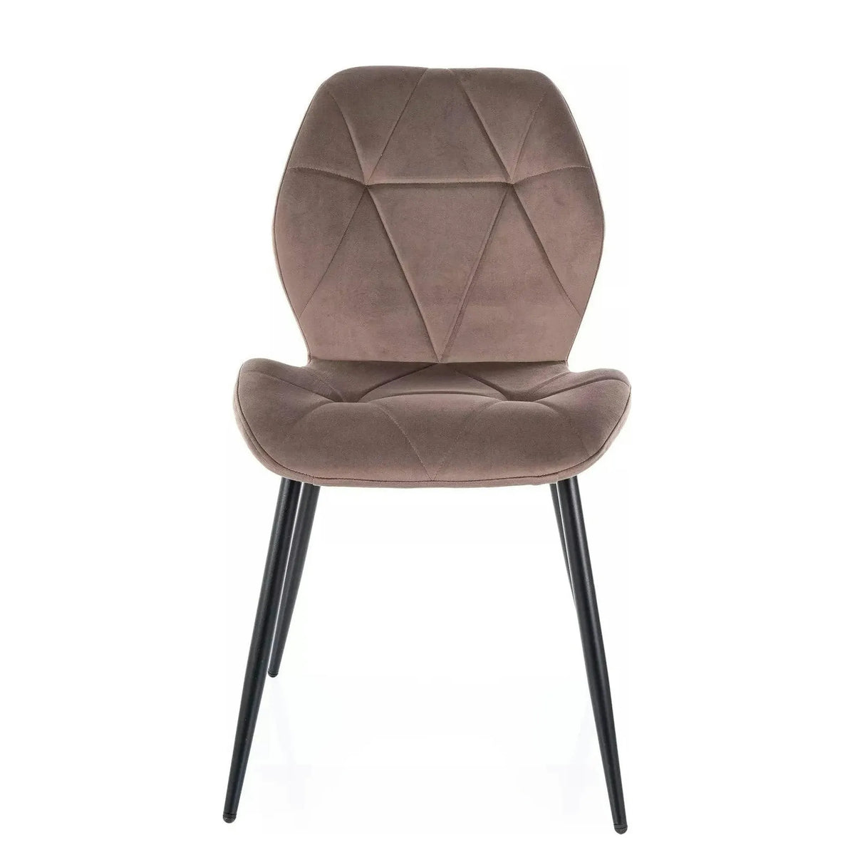 Scaun RICK, cappuccino - Bluvel 38, stofa catifelata/metal, 48x56x86 cm