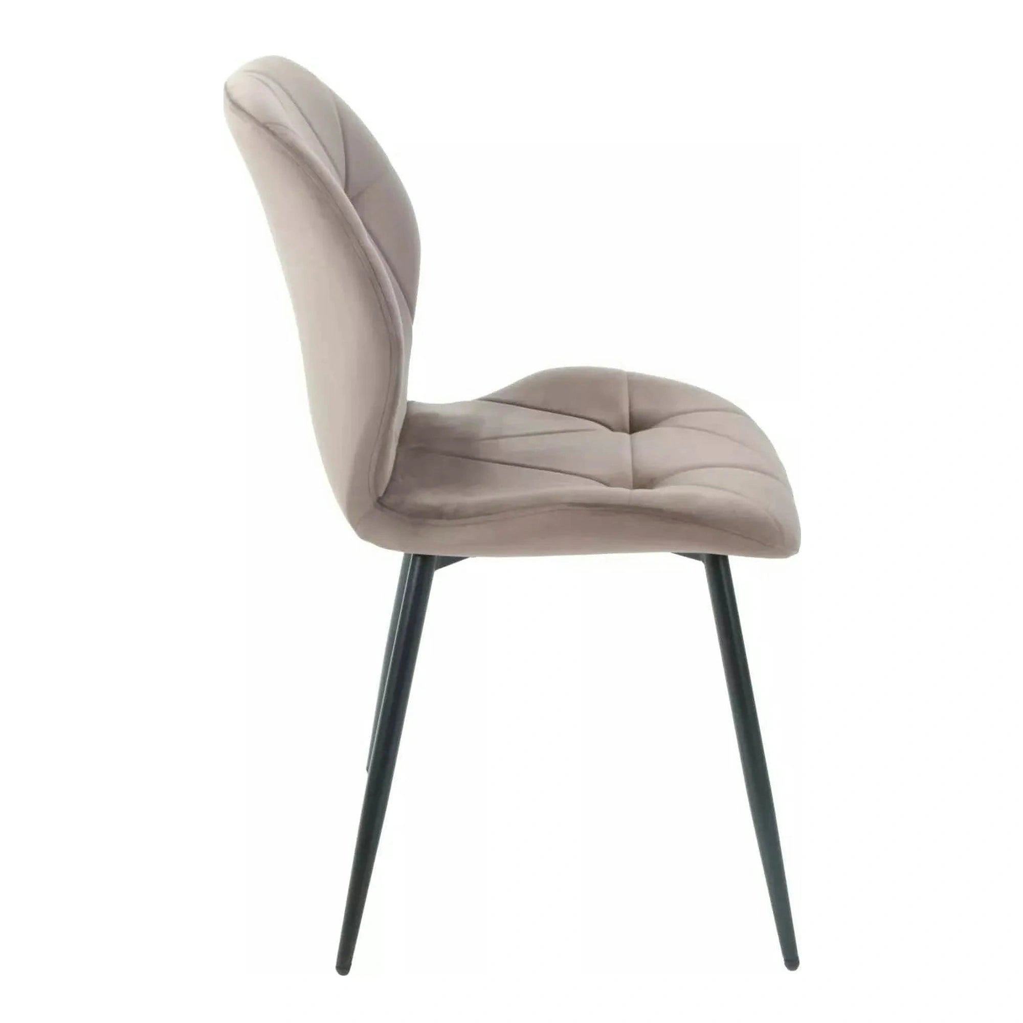Scaun RICK, cappuccino - Bluvel 38, stofa catifelata/metal, 48x56x86 cm