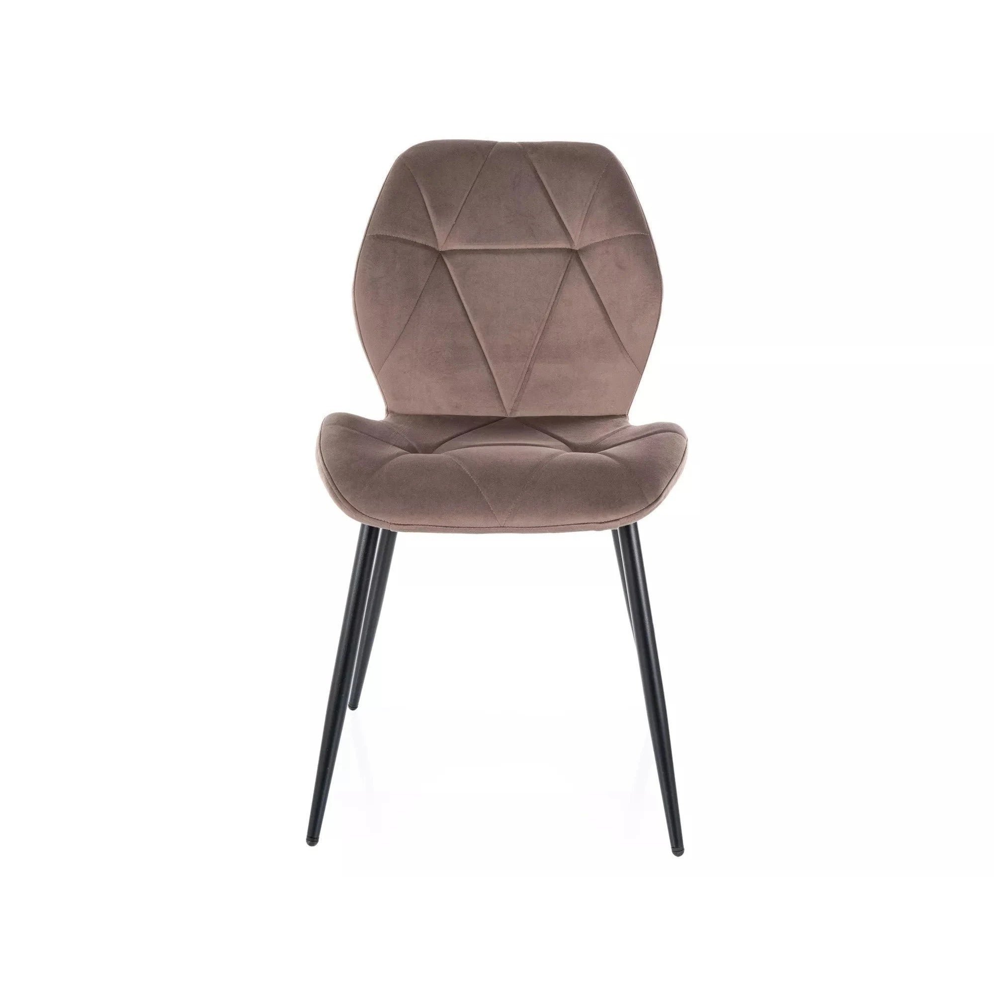 Scaun RICK, cappuccino - Bluvel 38, stofa catifelata/metal, 48x56x86 cm