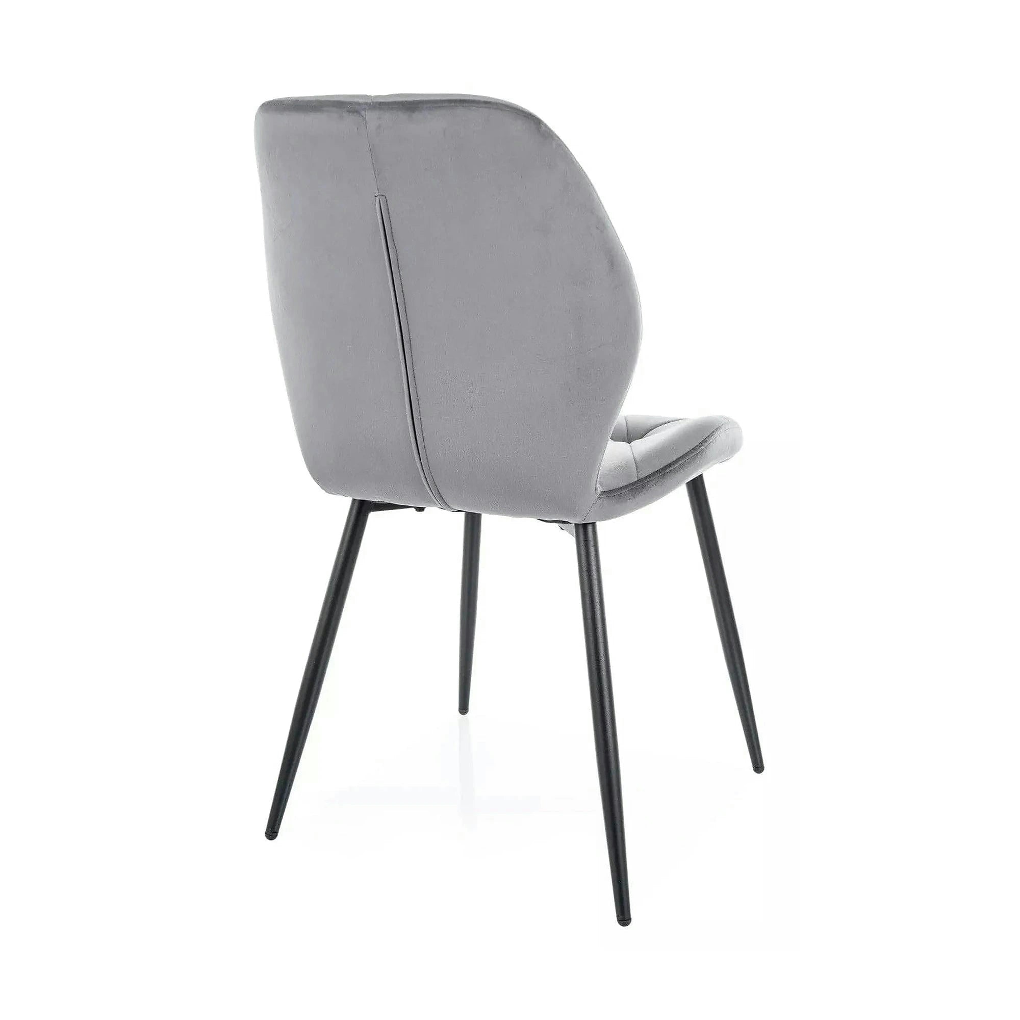 Scaun RICK, gri - Bluvel 14, stofa catifelata/metal, 48x56x86 cm